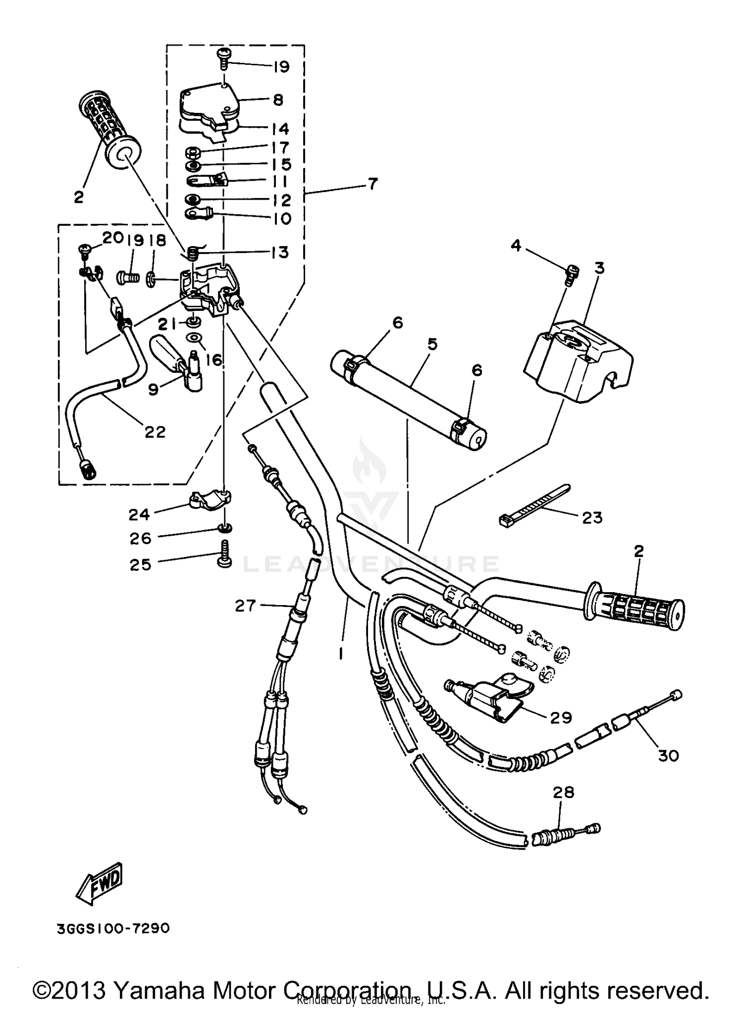 STEERING HANDLE CABLE