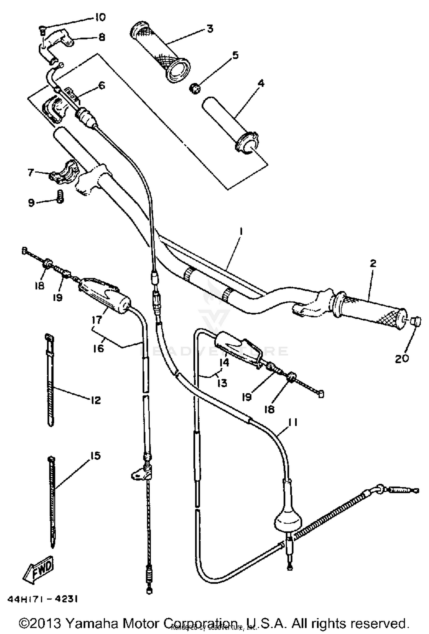 STEERING HANDLE - CABLE