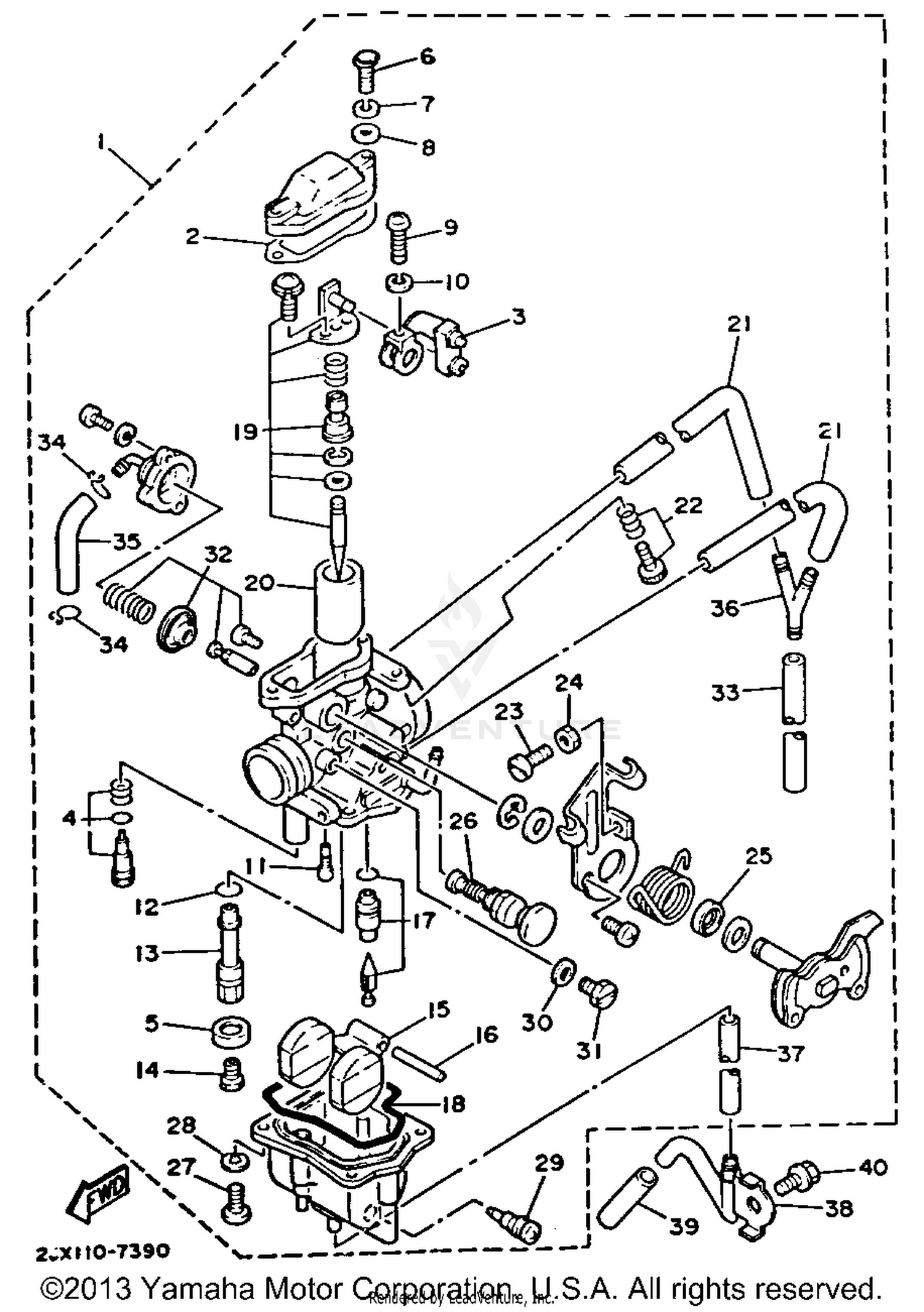 CARBURETOR CALIFORNIA MODEL ONLY