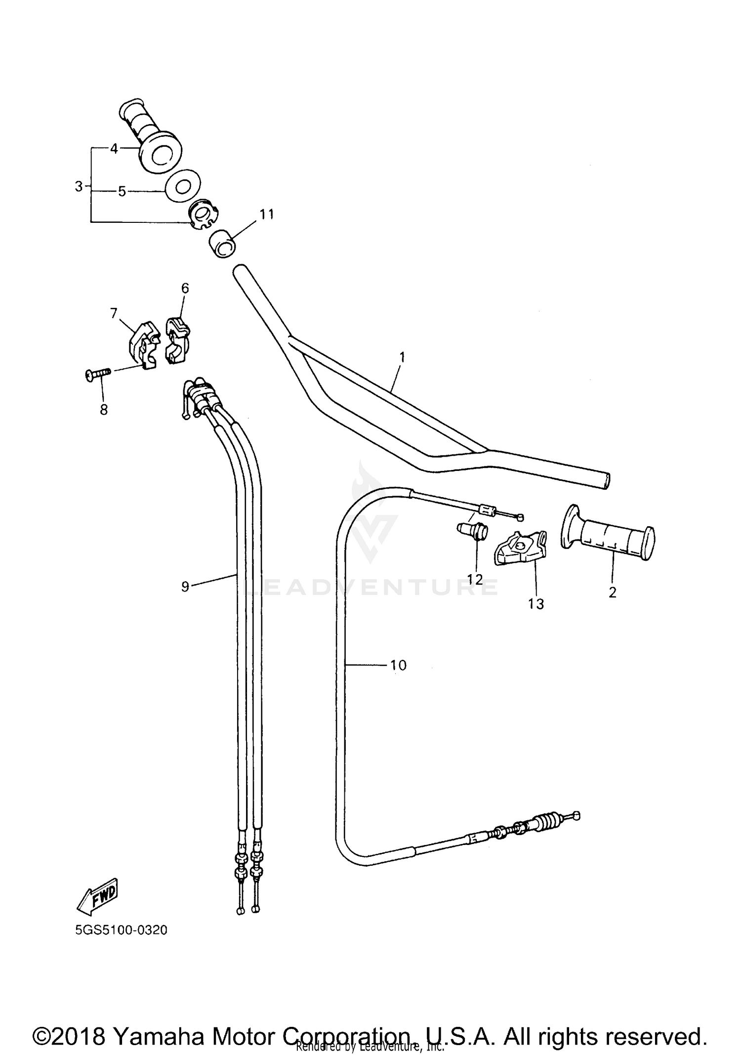 STEERING HANDLE CABLE
