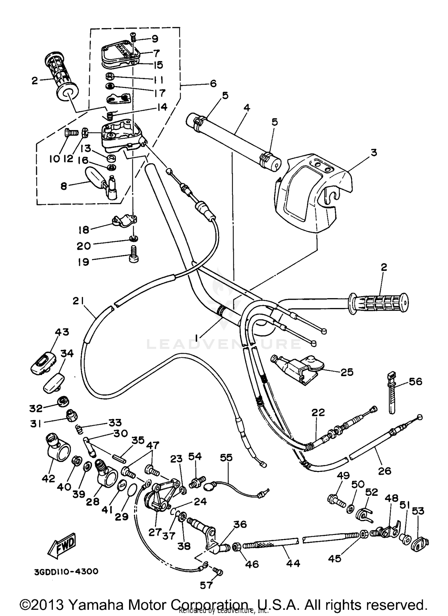 STEERING HANDLE CABLE