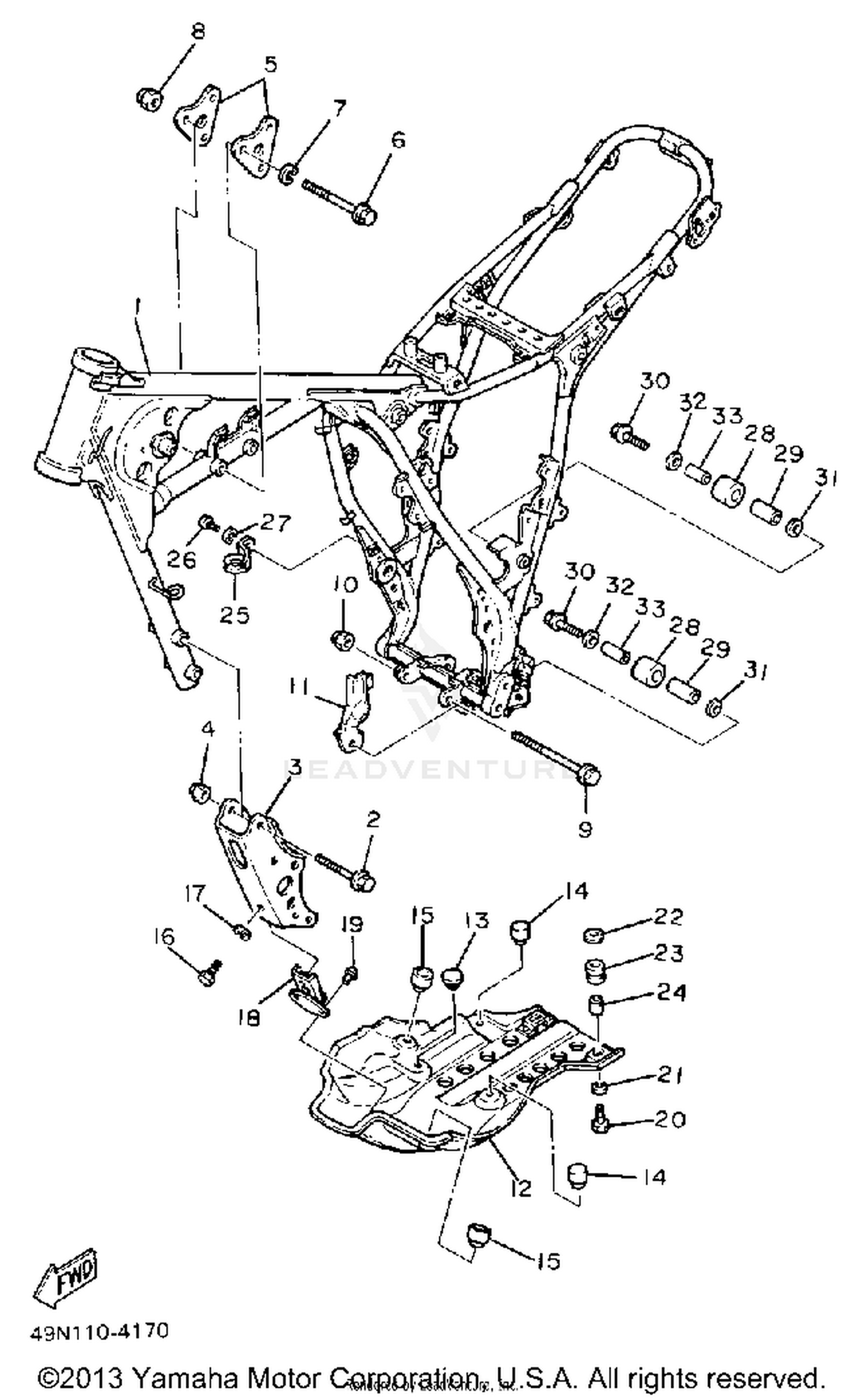 FRAME (NON-CALIFORNIA MODEL)