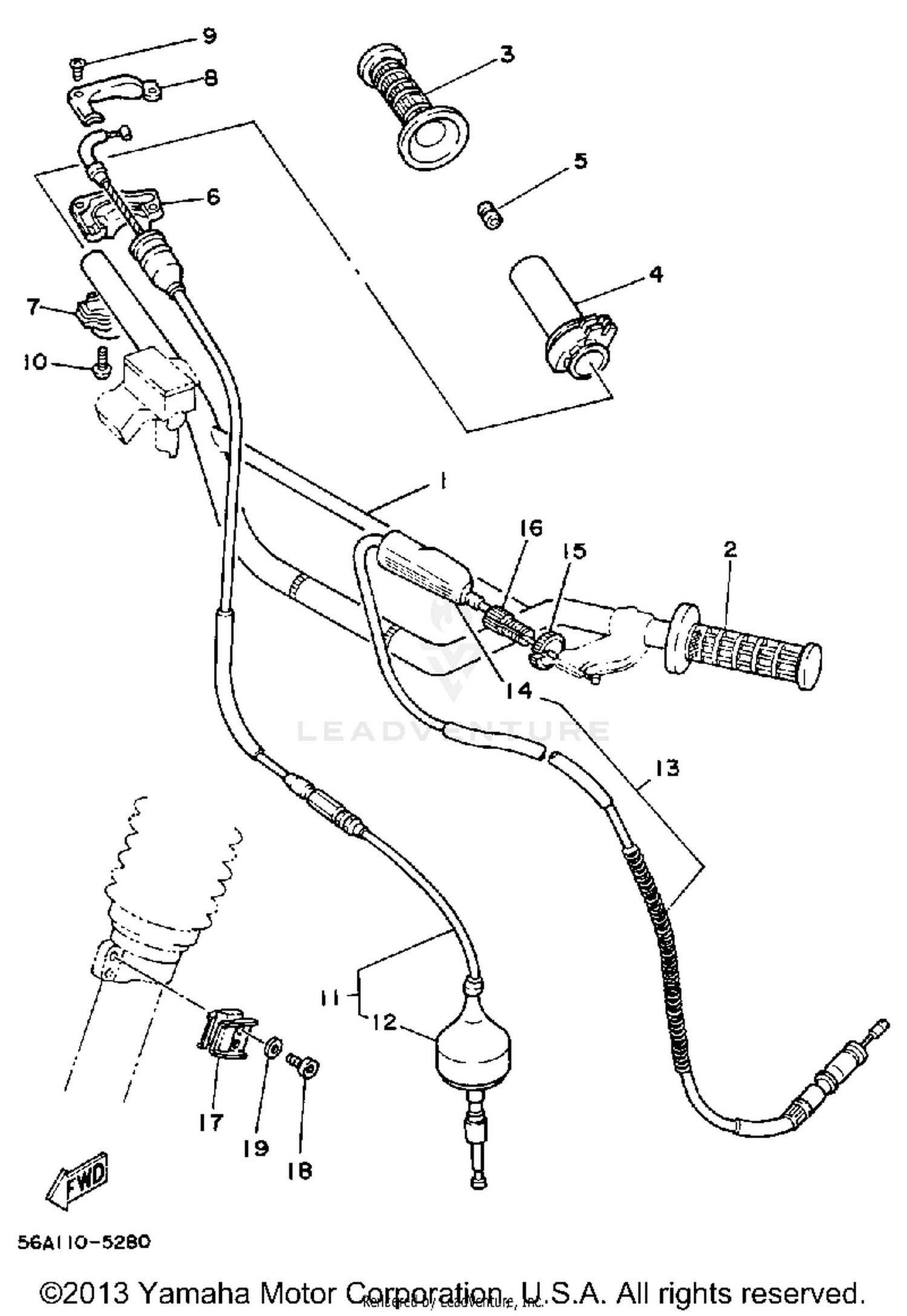 STEERING HANDLE-CABLE