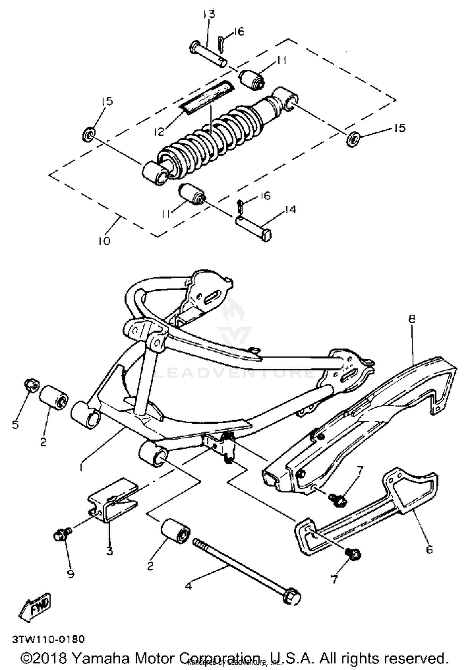 SWING ARM - REAR SHOCKS
