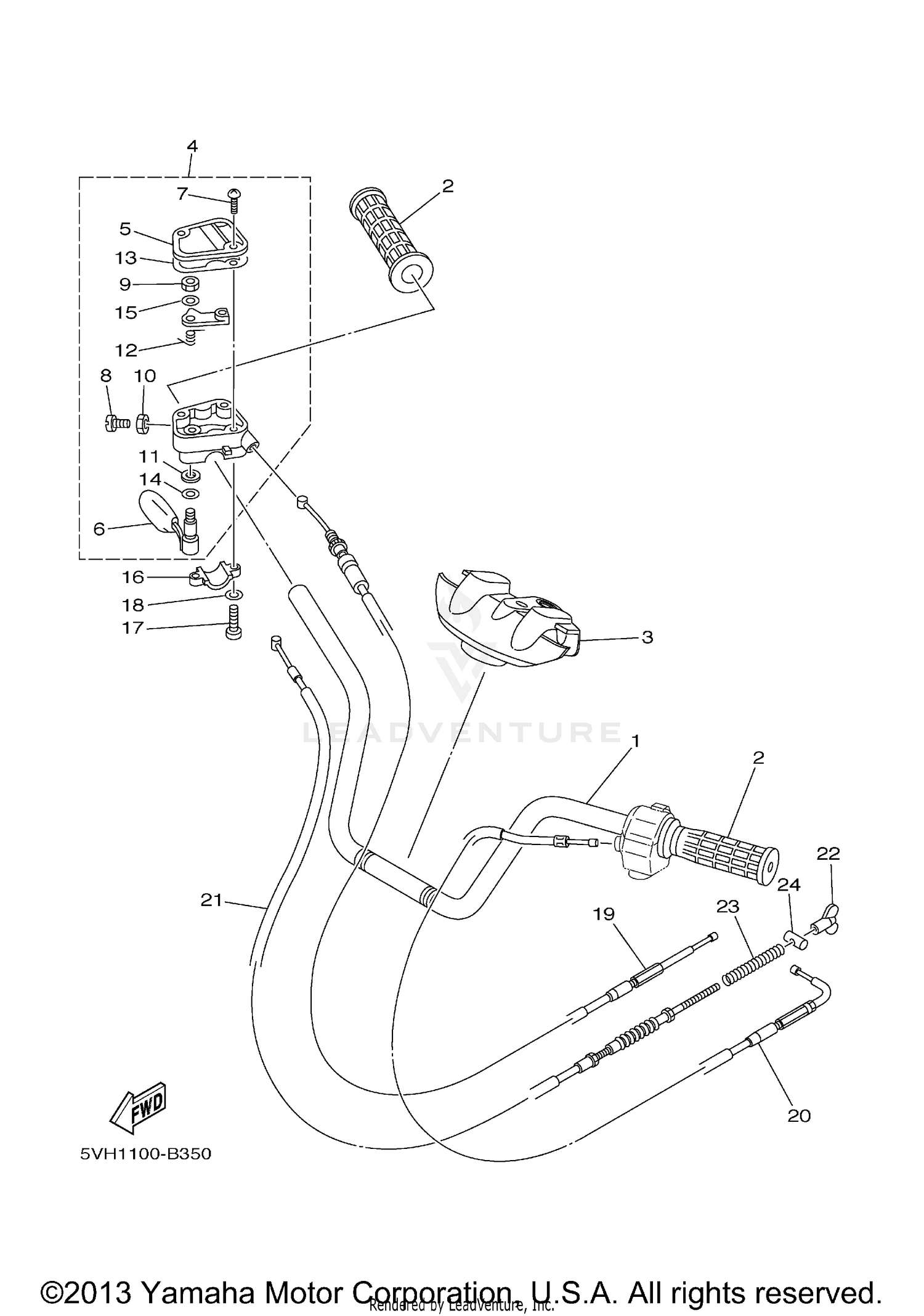 STEERING HANDLE CABLE