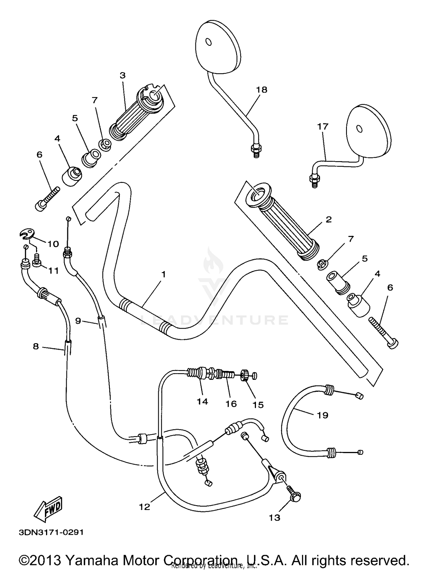 STEERING HANDLE CABLE