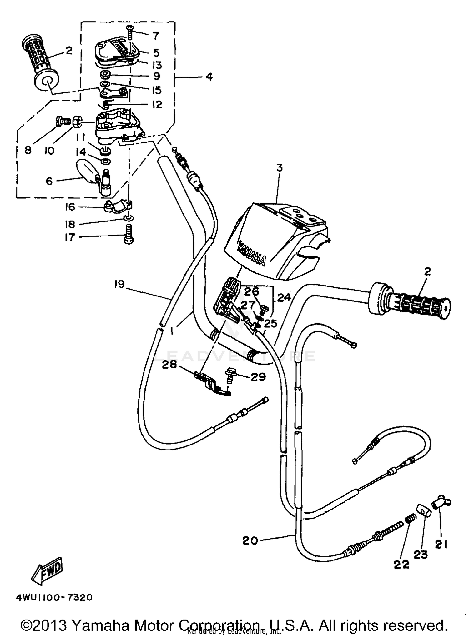 STEERING HANDLE CABLE