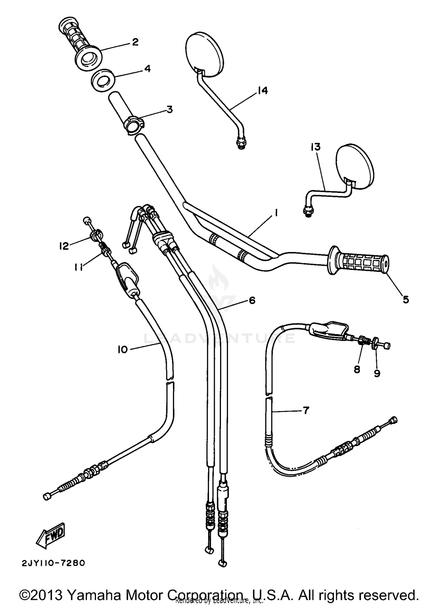 STEERING HANDLE CABLE