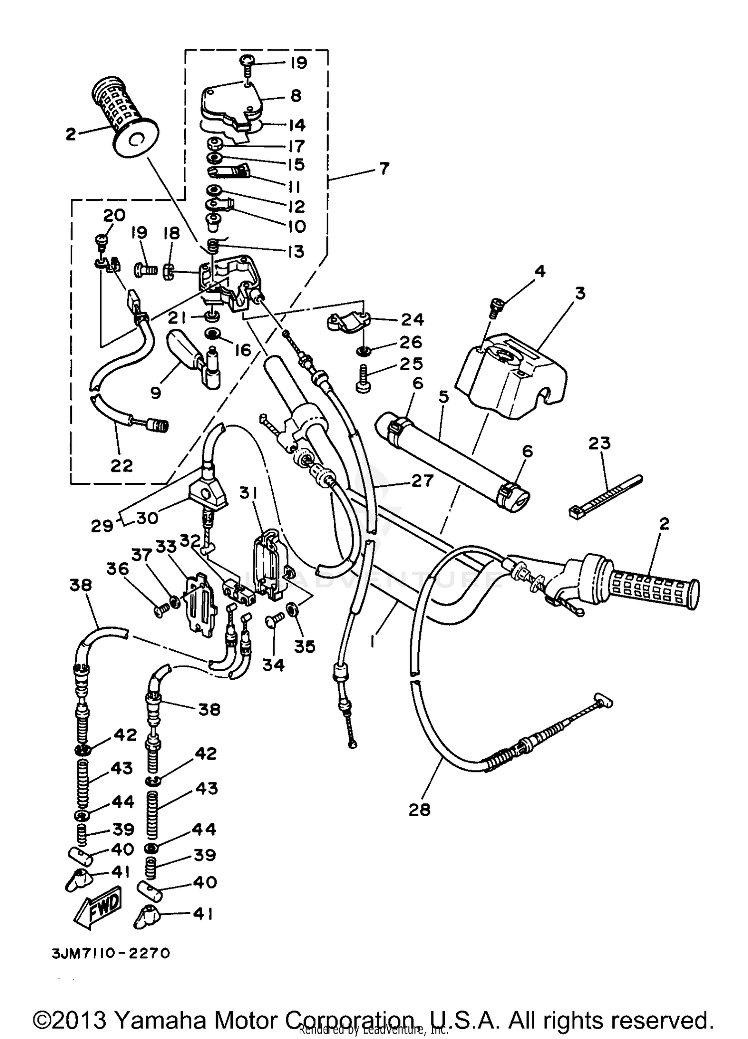 STEERING HANDLE CABLE
