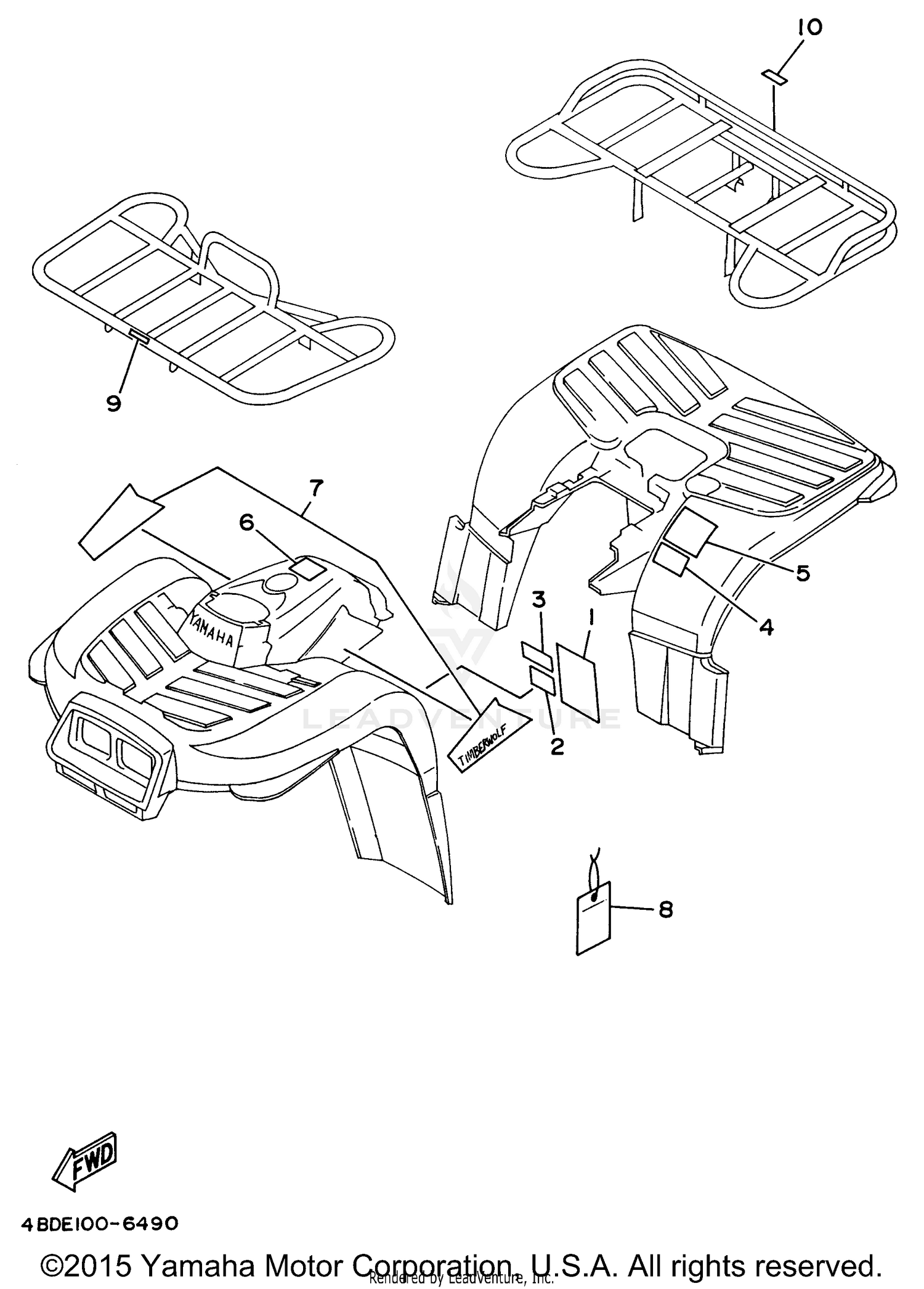 EMBLEM - LABEL 1 (FOR YFB250UH USE ONLY)
