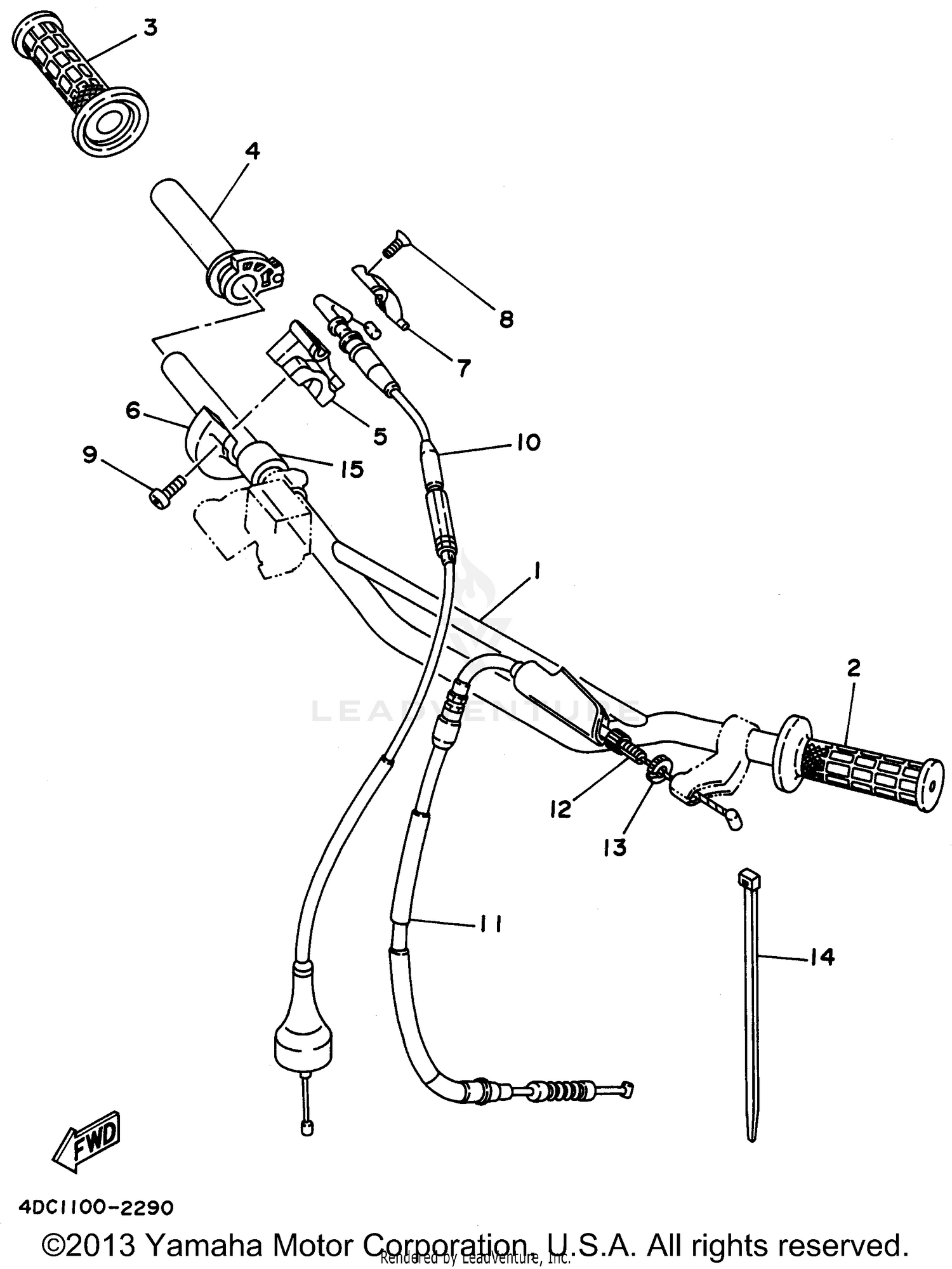 STEERING HANDLE - CABLE