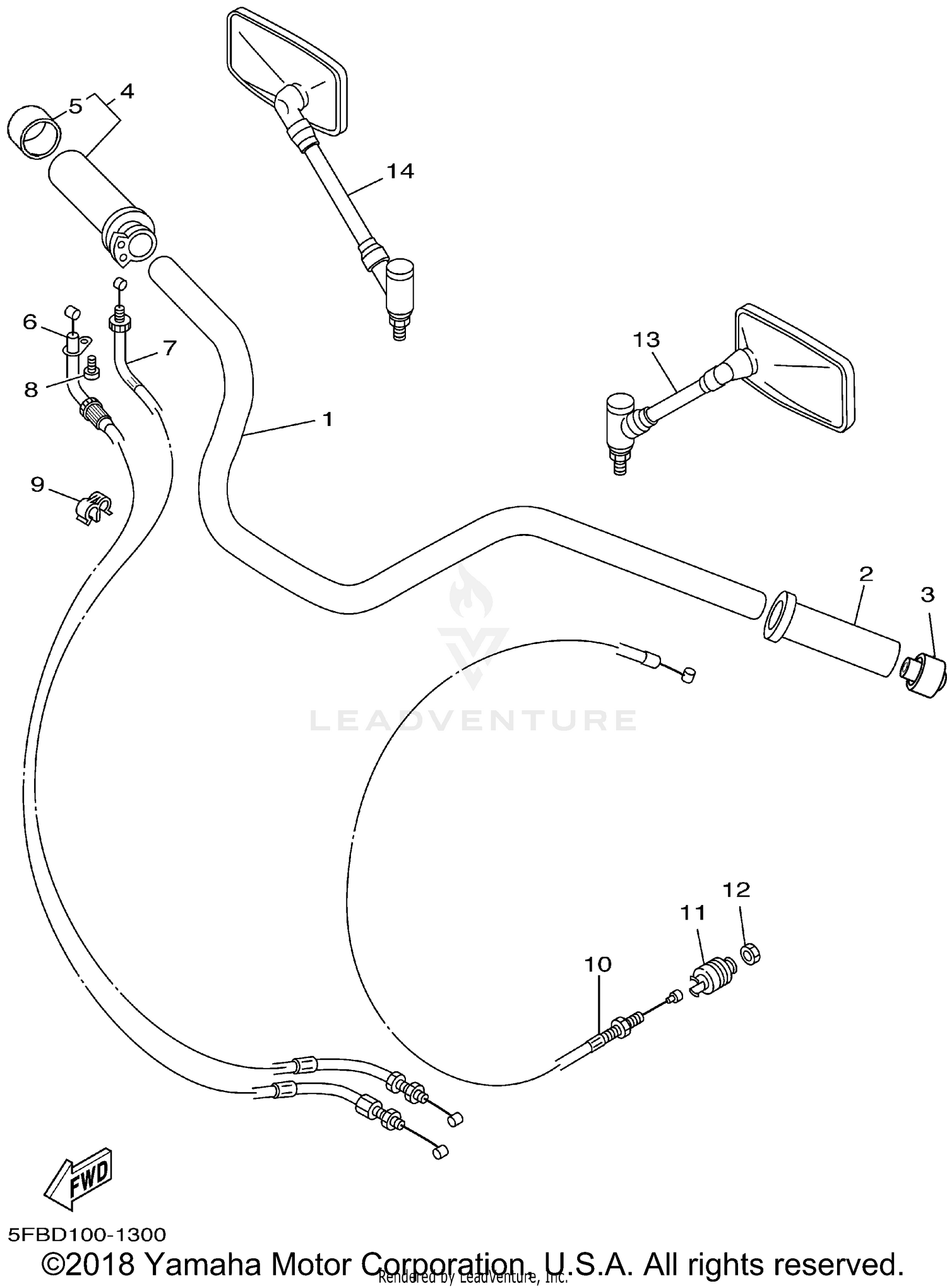 STEERING HANDLE CABLE