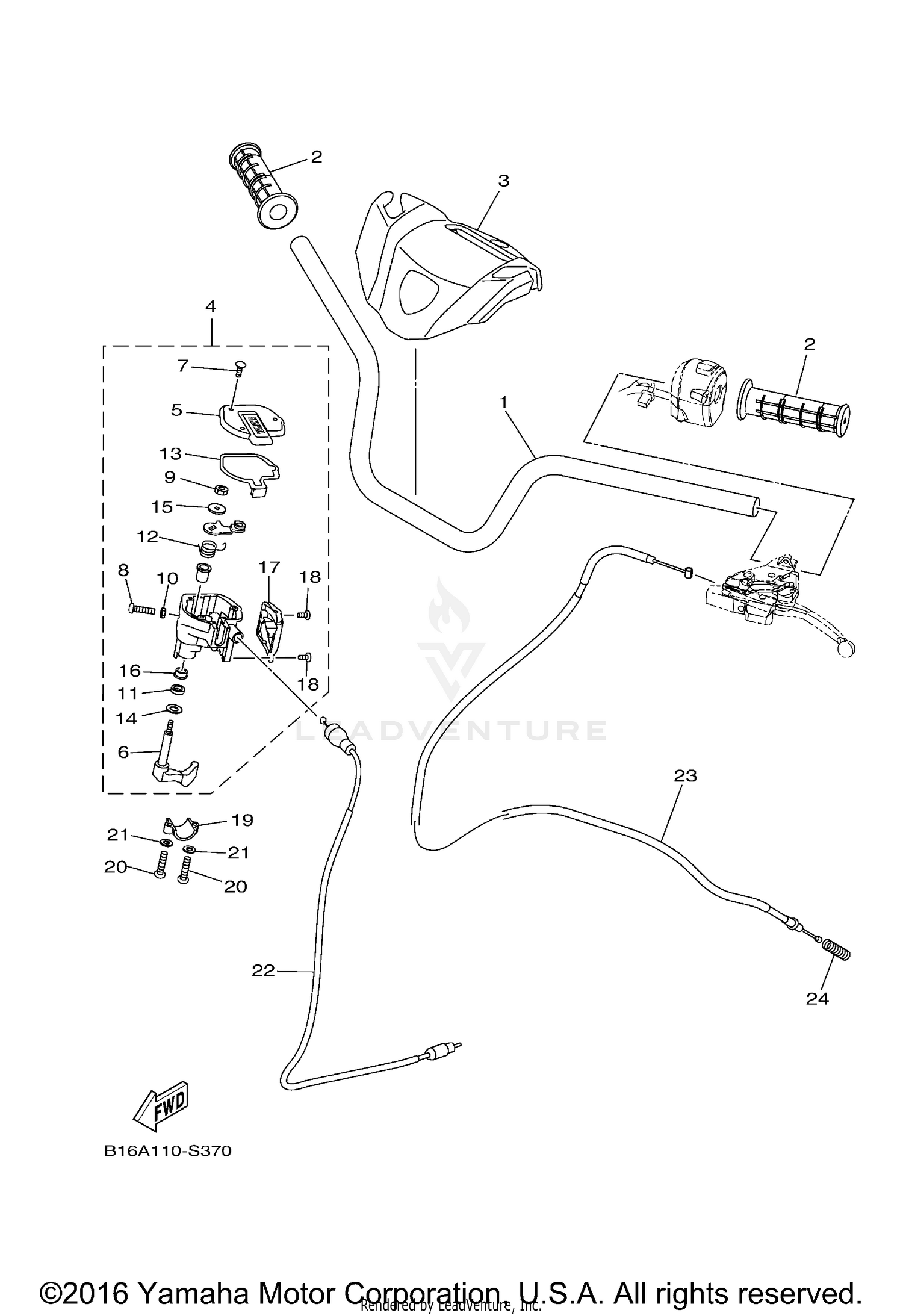 STEERING HANDLE CABLE