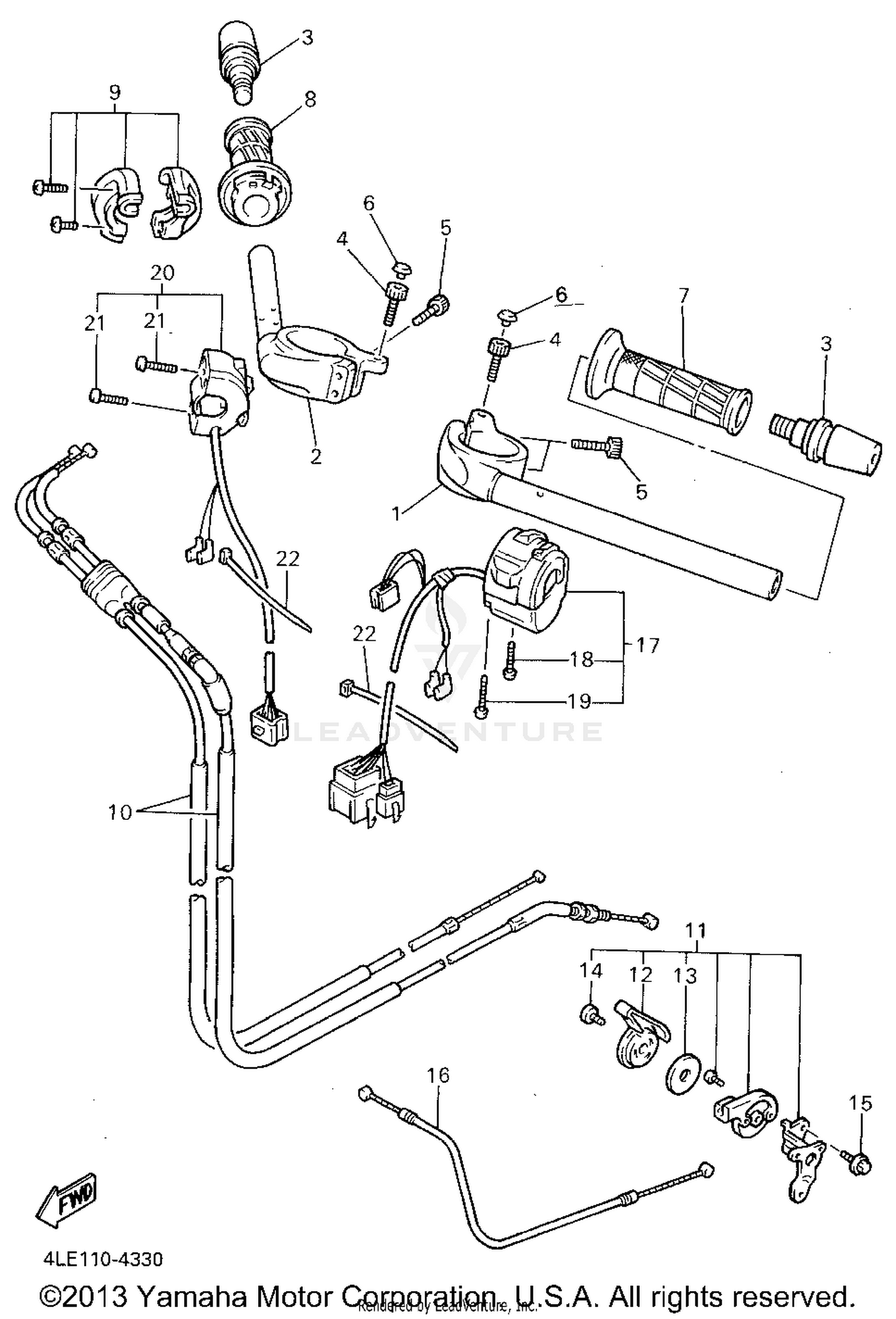 STEERING HANDLE CABLE