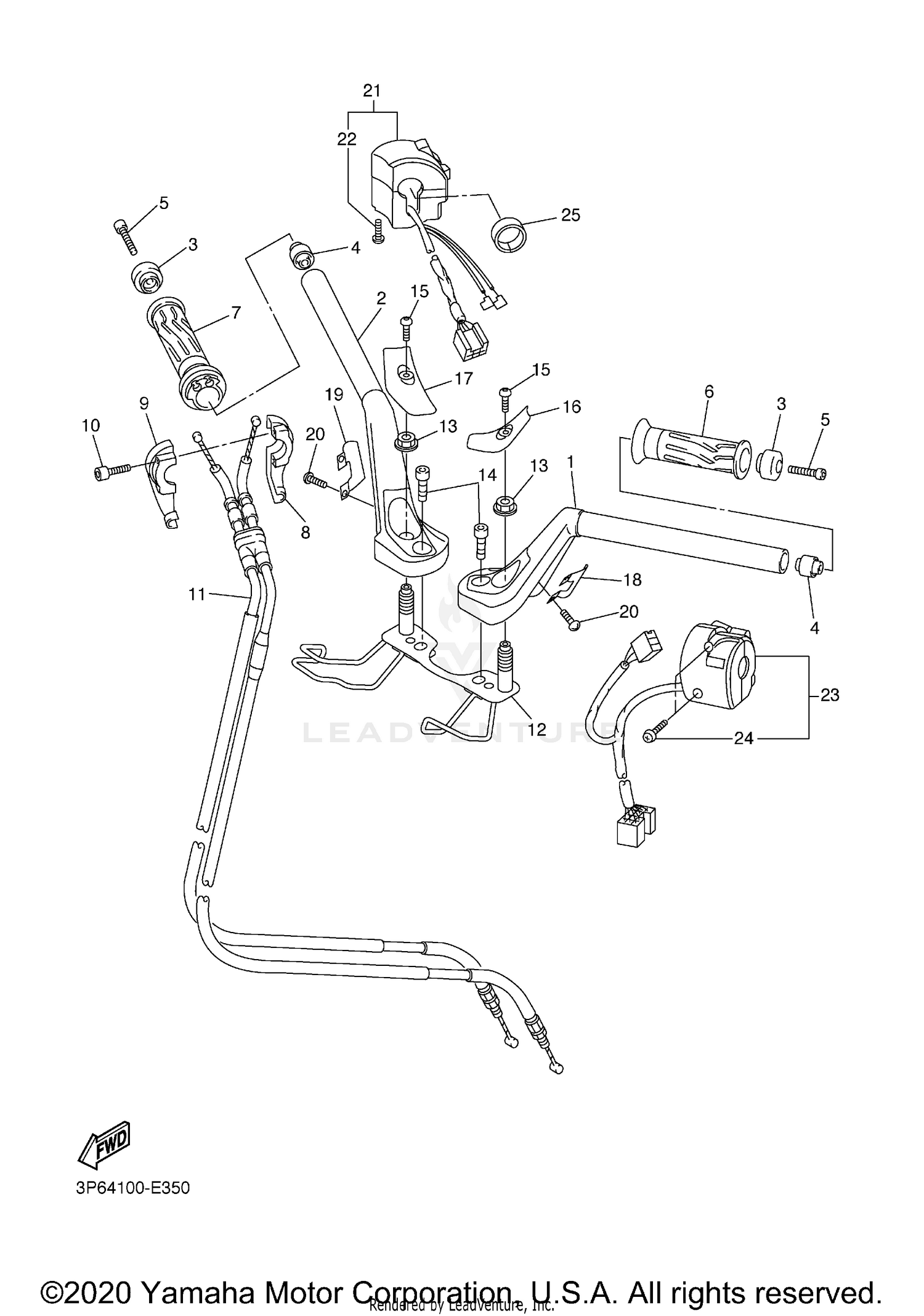 STEERING HANDLE CABLE