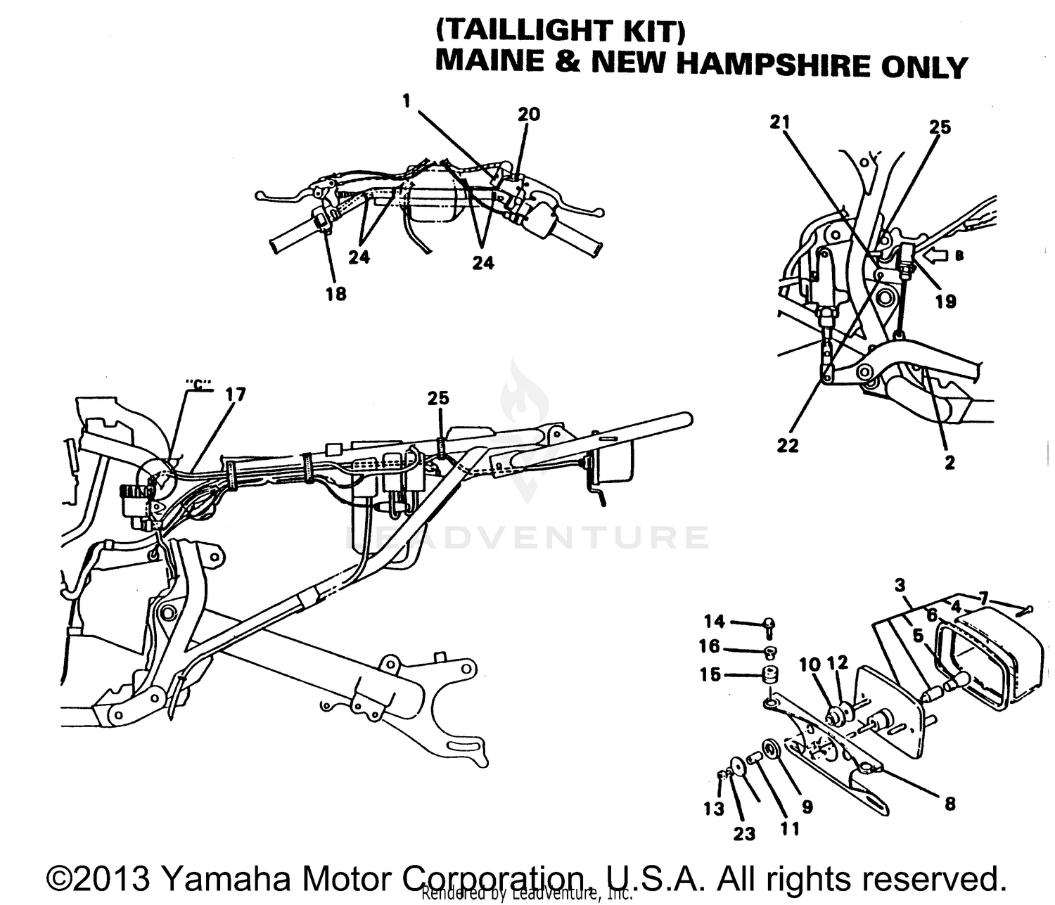 MAINE & NEW HAMPSHIRE TAILLIGHT KIT