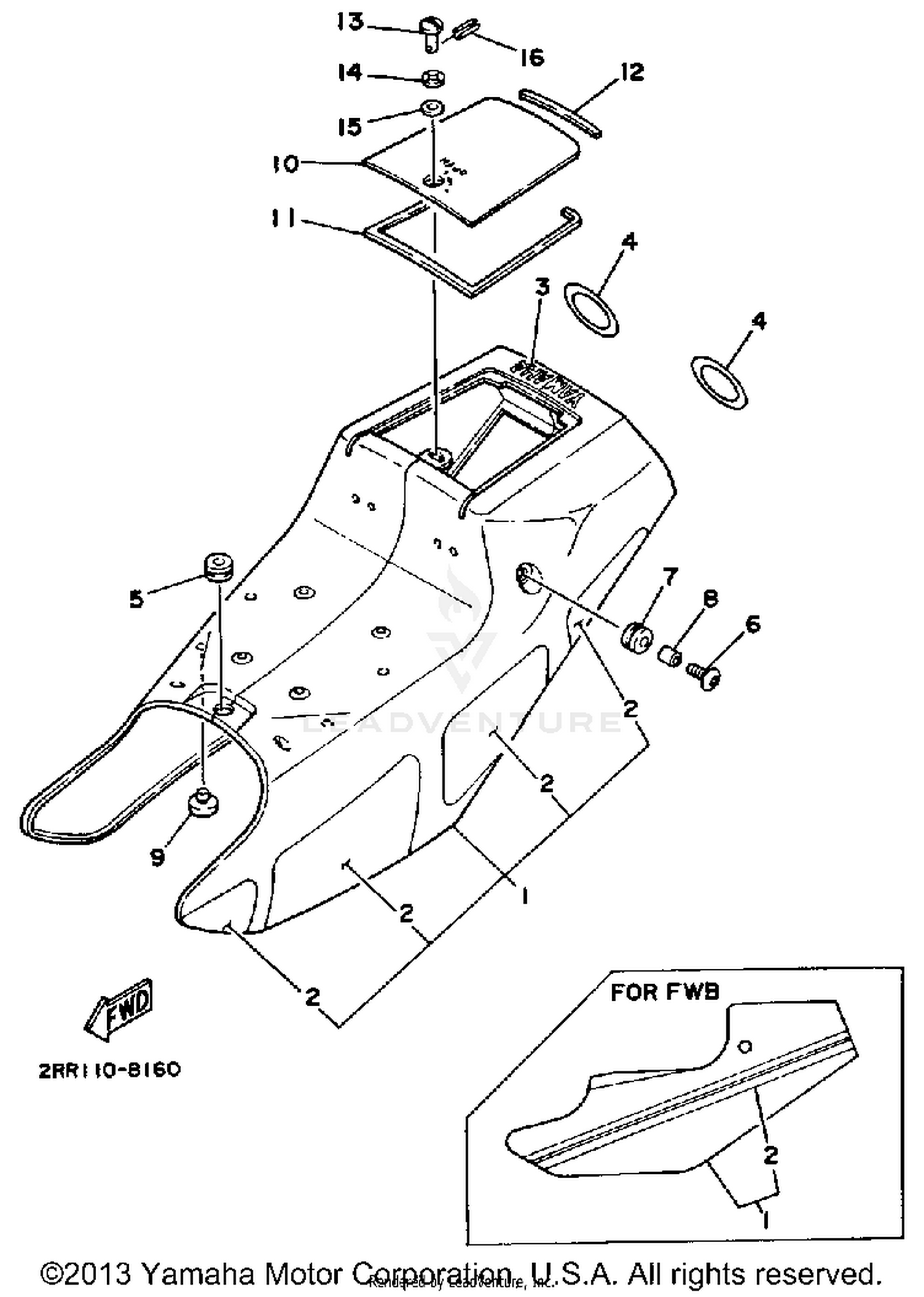 SIDE COVER (2RR-020101 - 2RR-036100 SEE NOTE)