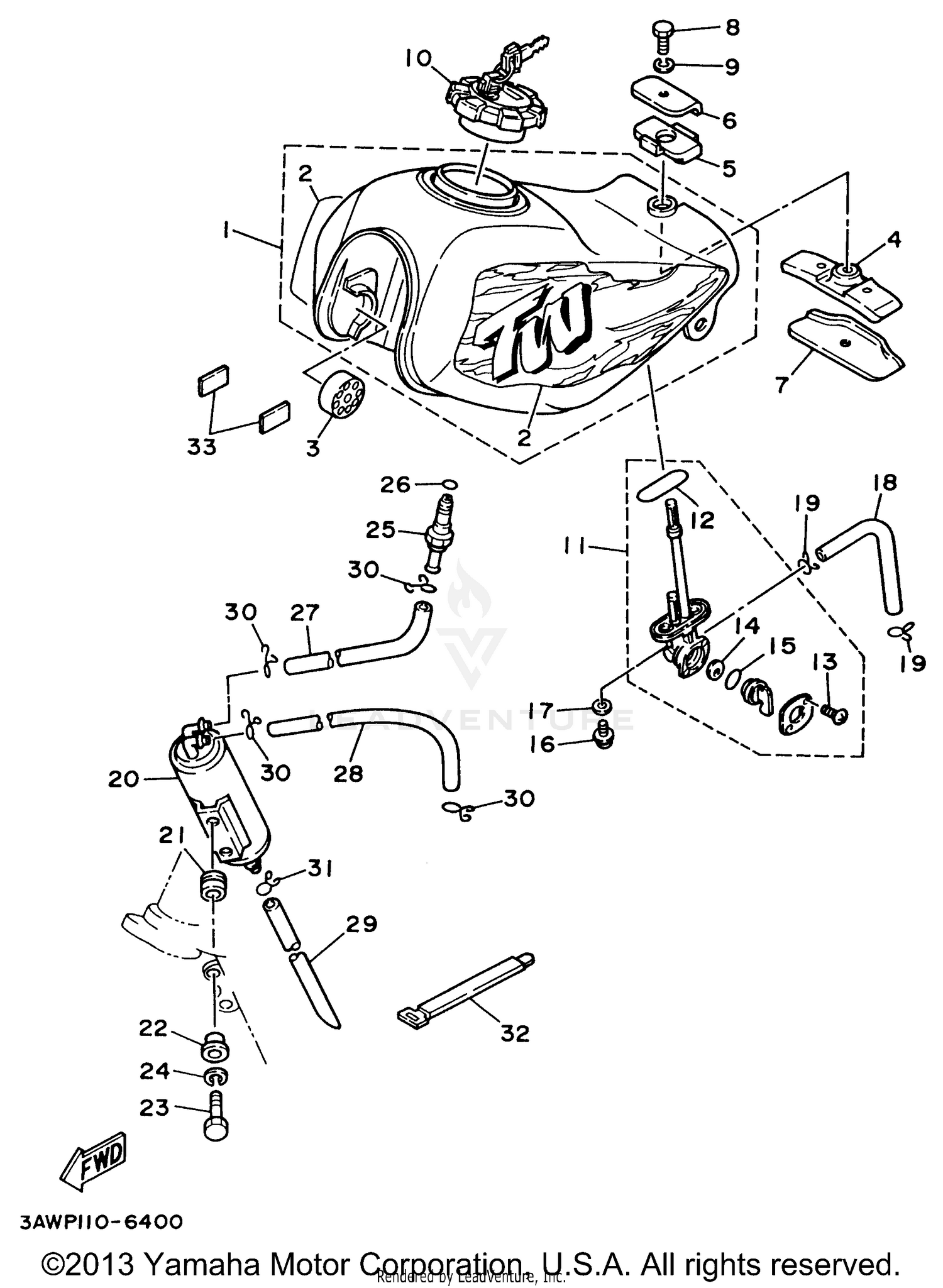 FUEL TANK CALIFORNIA ONLY