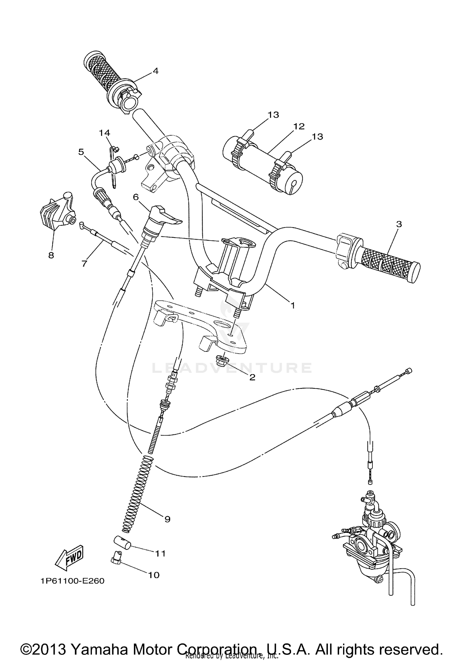 STEERING HANDLE CABLE