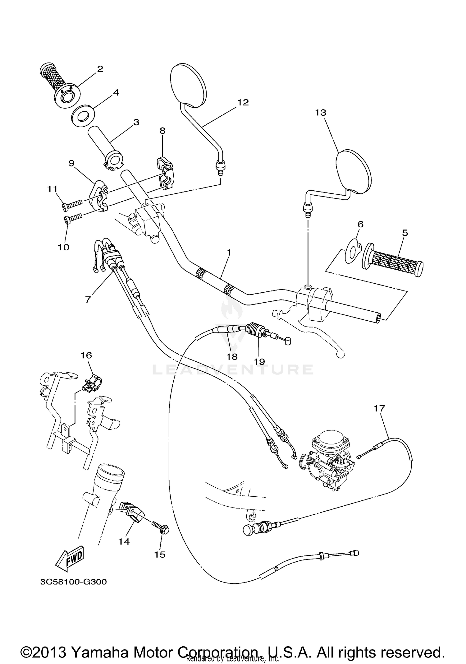 STEERING HANDLE CABLE