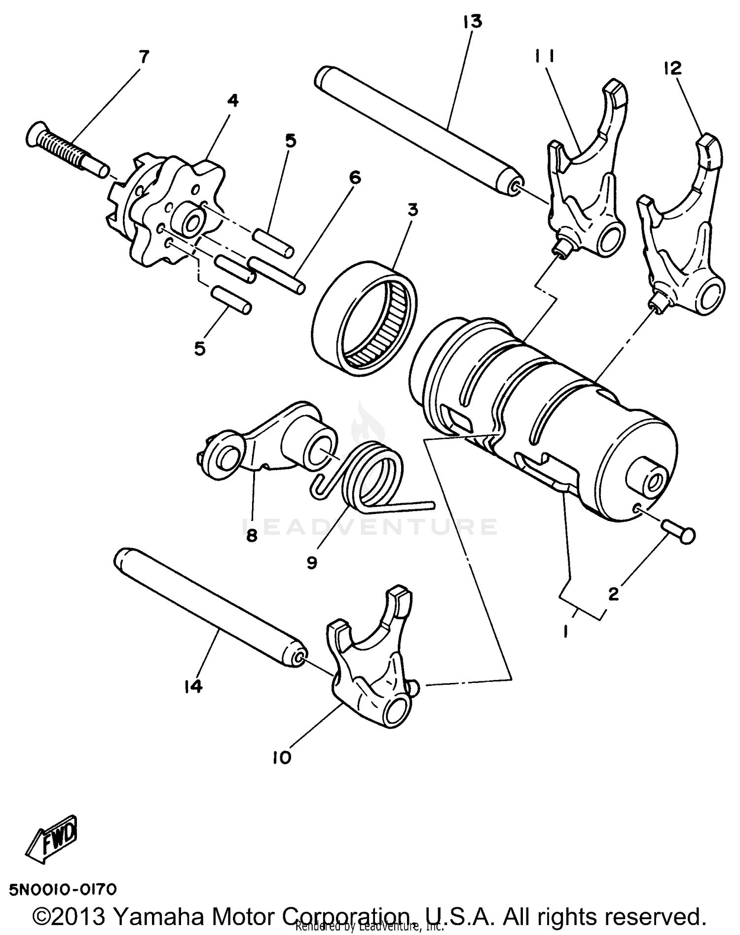 SHIFT CAM SHIFT FORK