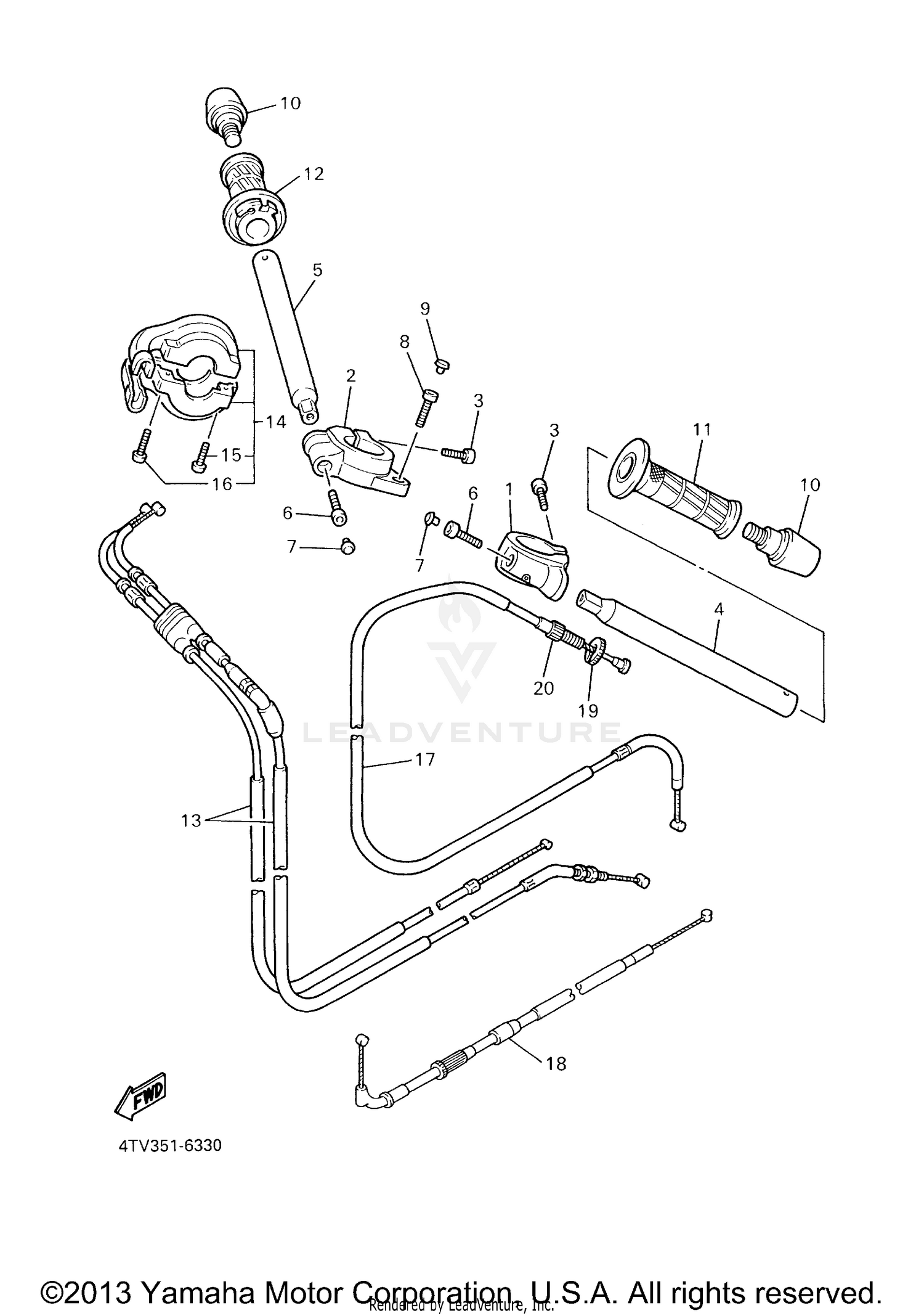 STEERING HANDLE CABLE
