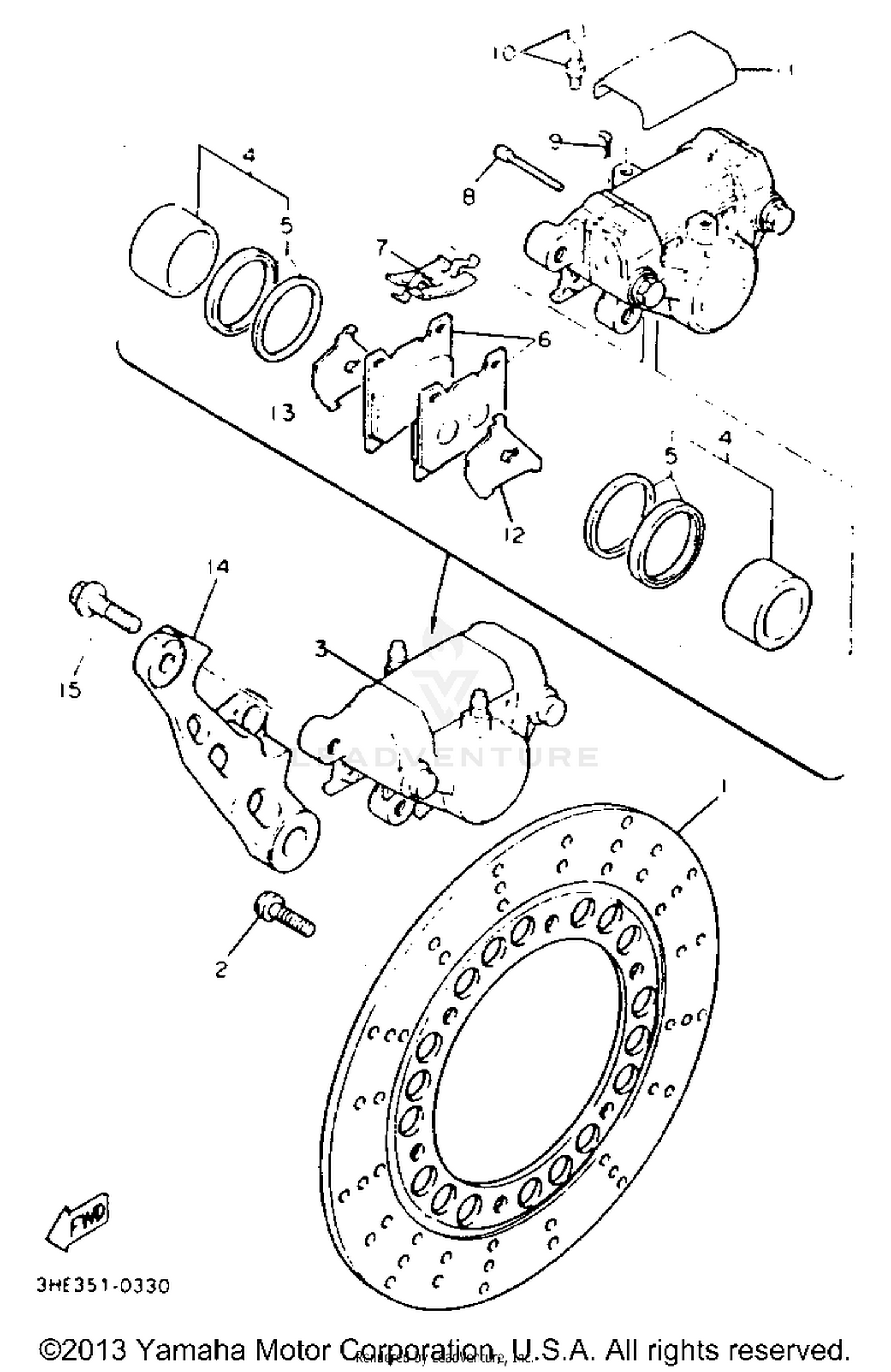 REAR BRAKE CALIPER