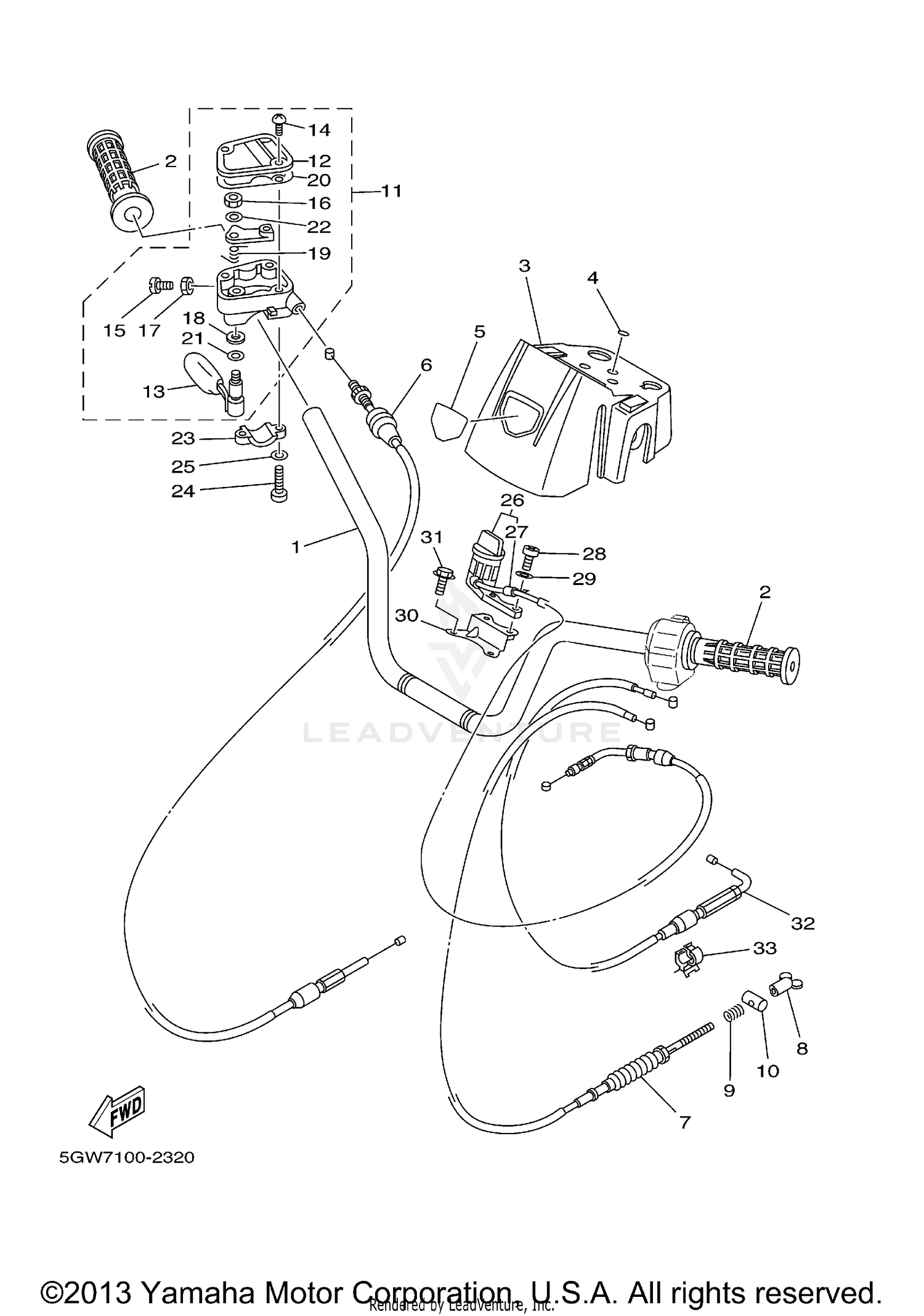 STEERING HANDLE CABLE