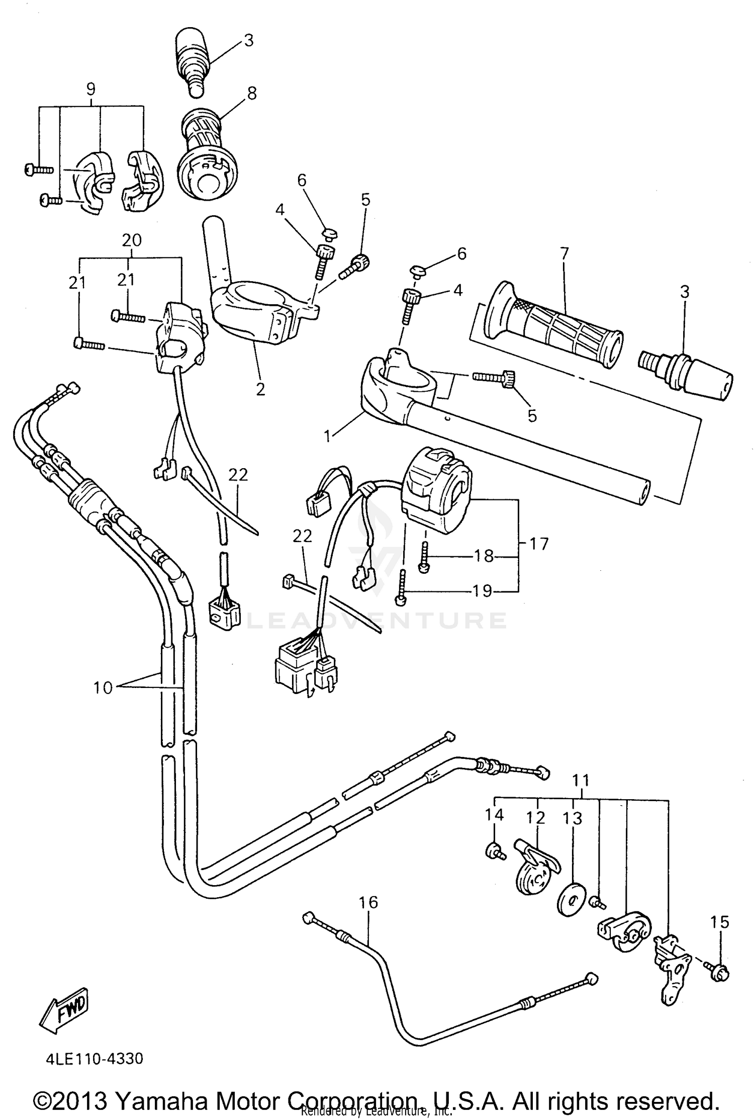STEERING HANDLE CABLE