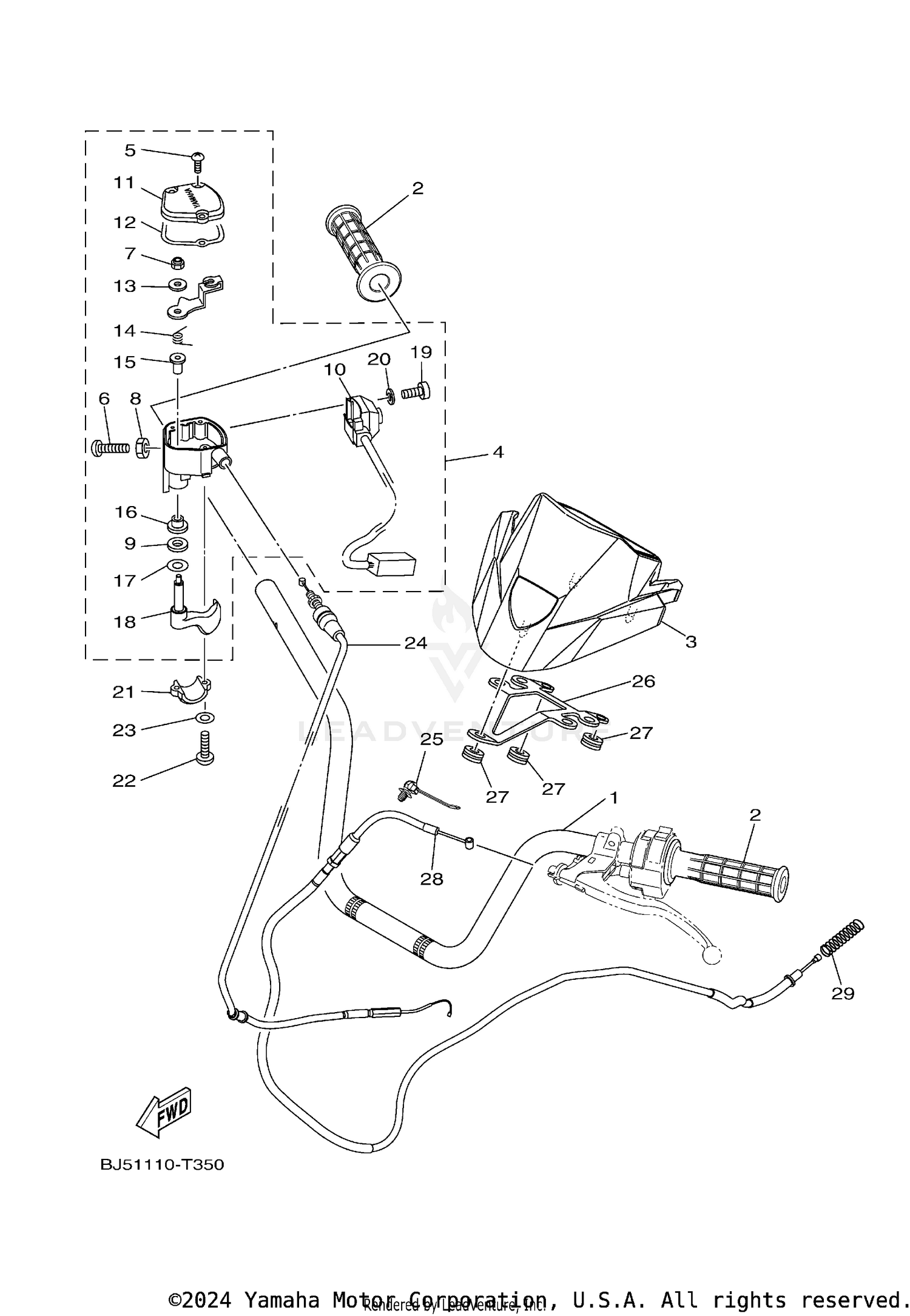 STEERING HANDLE CABLE