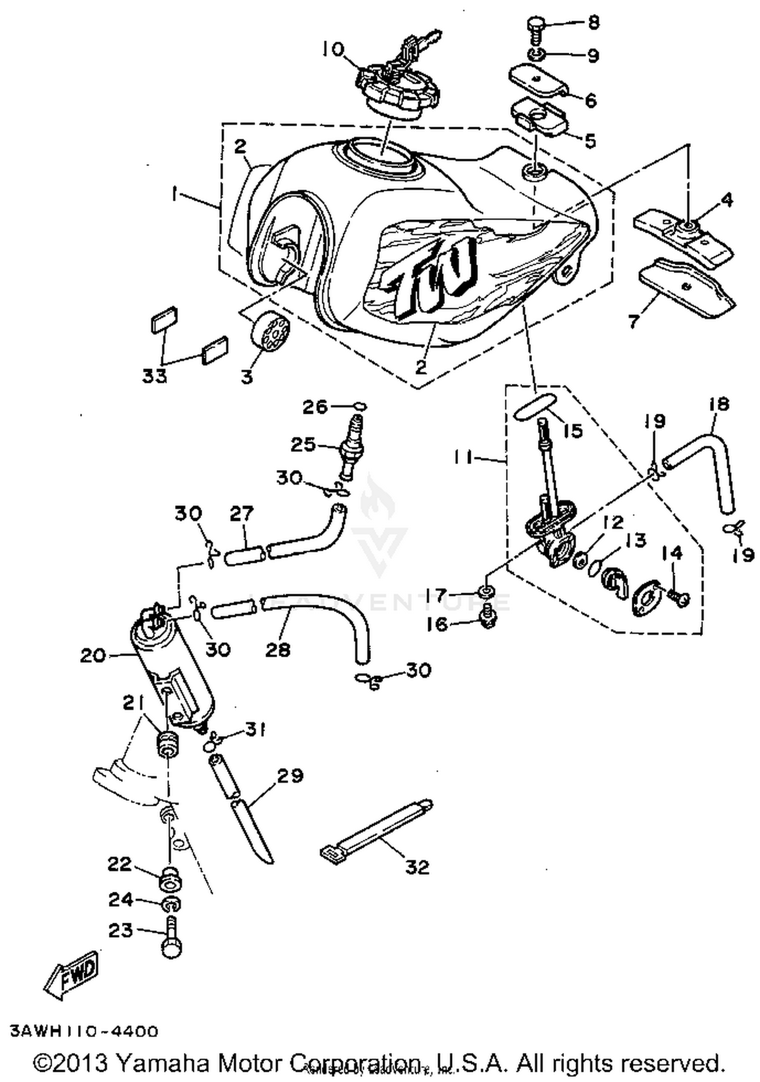 FUEL TANK CALIFORNIA ONLY