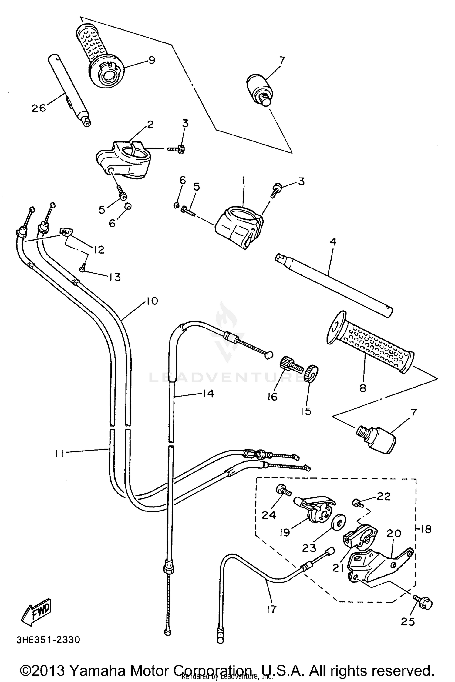 STEERING HANDLE CABLE