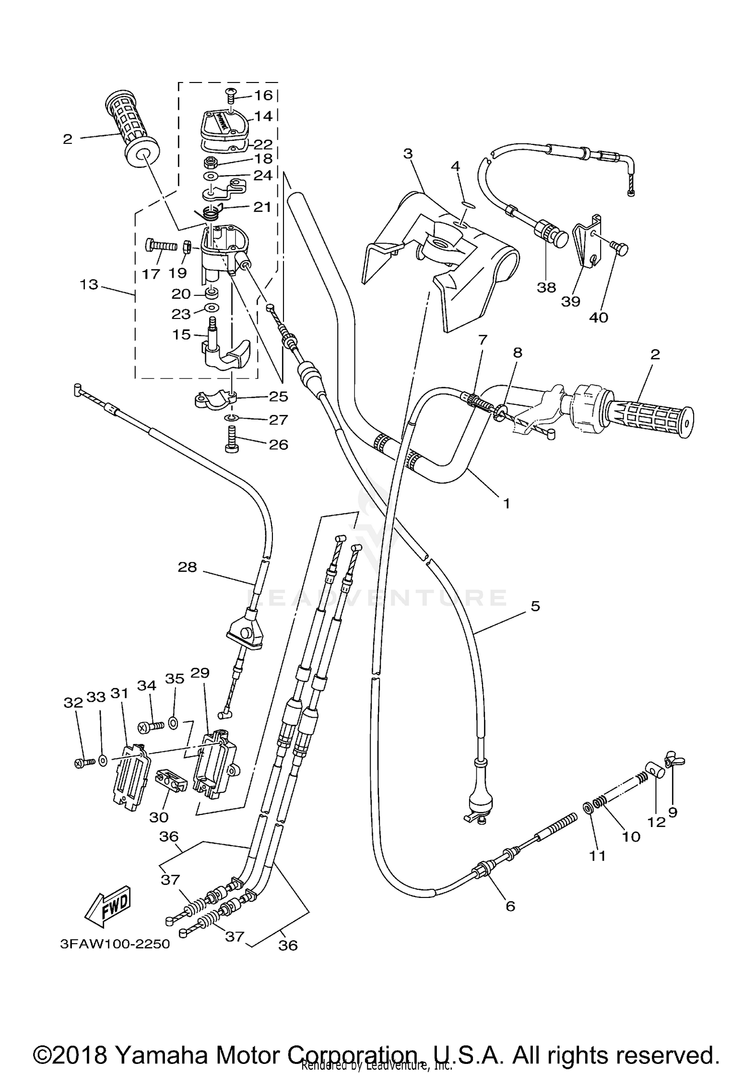 STEERING HANDLE CABLE