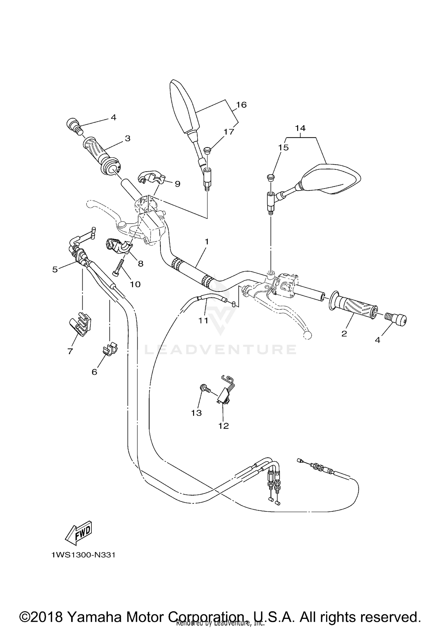 STEERING HANDLE CABLE