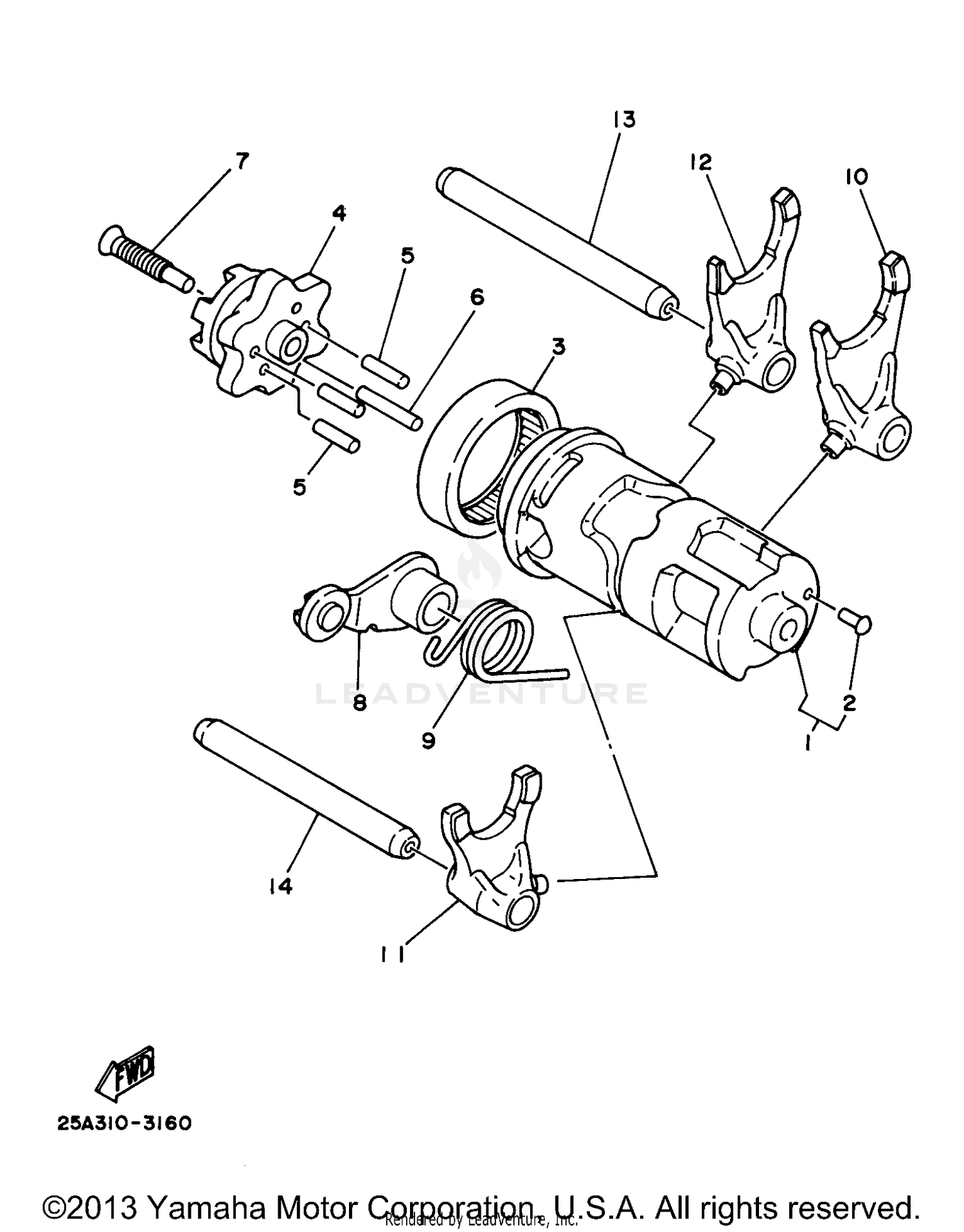 SHIFT CAM SHIFT FORK