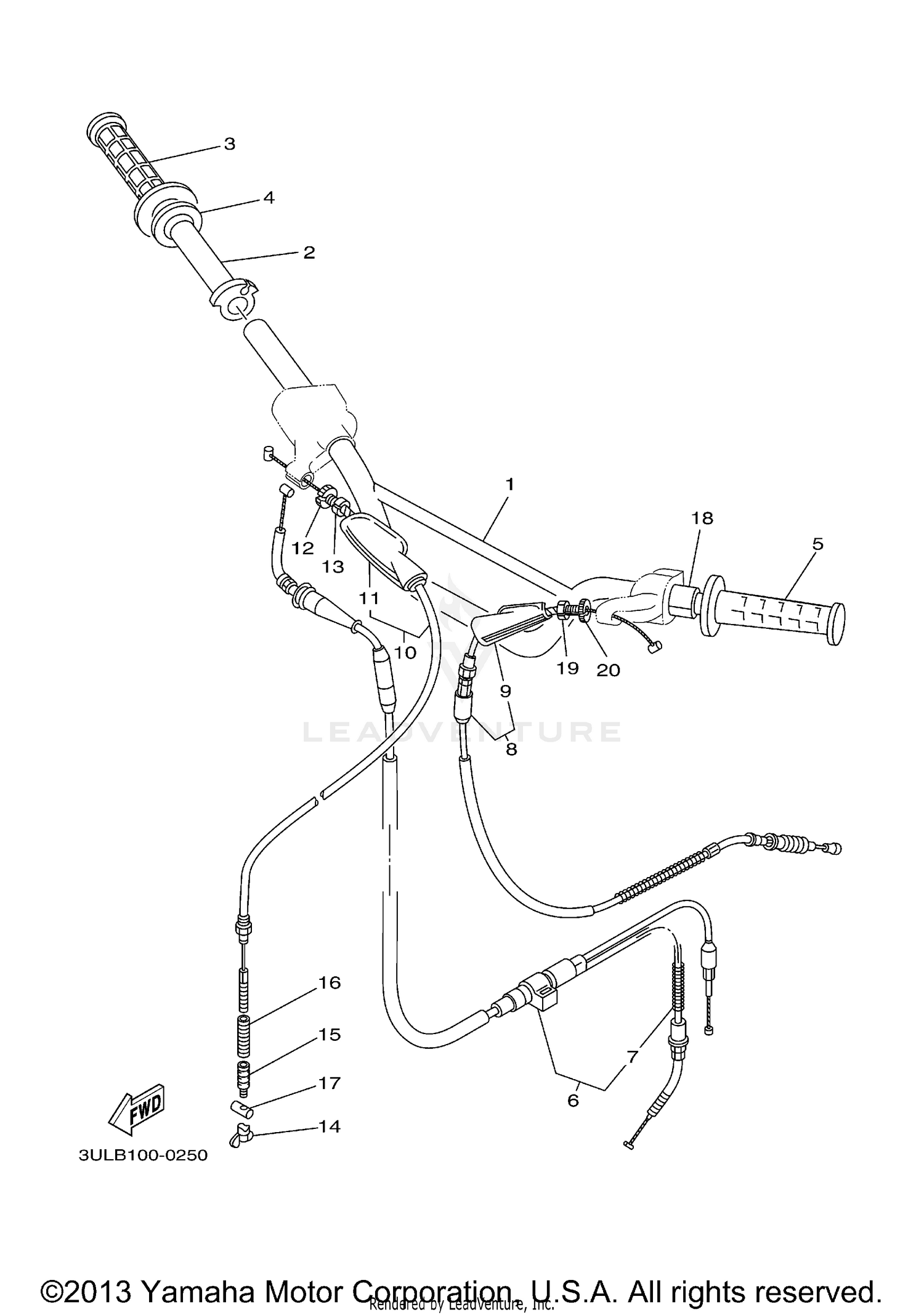 STEERING HANDLE - CABLE