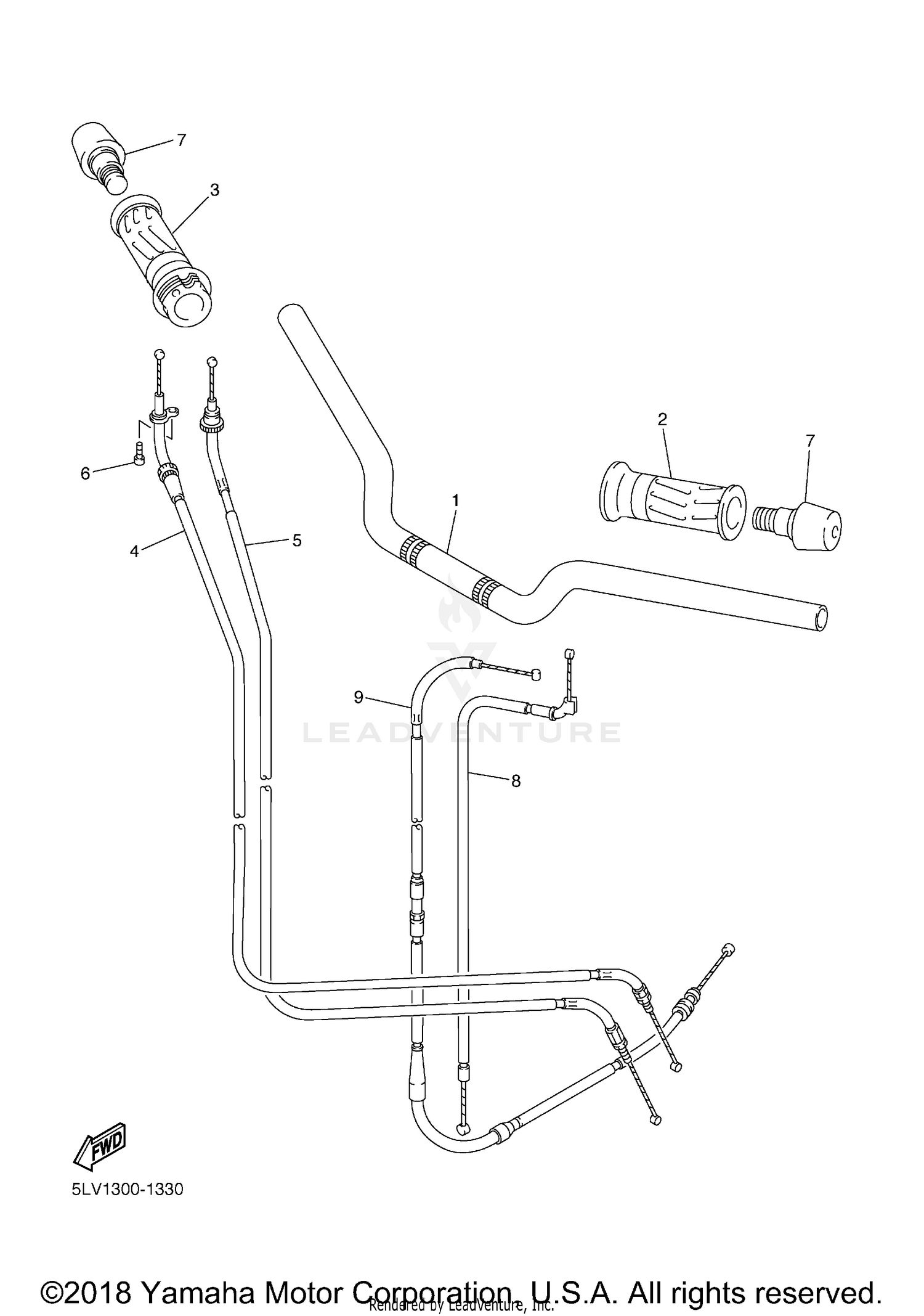 STEERING HANDLE CABLE
