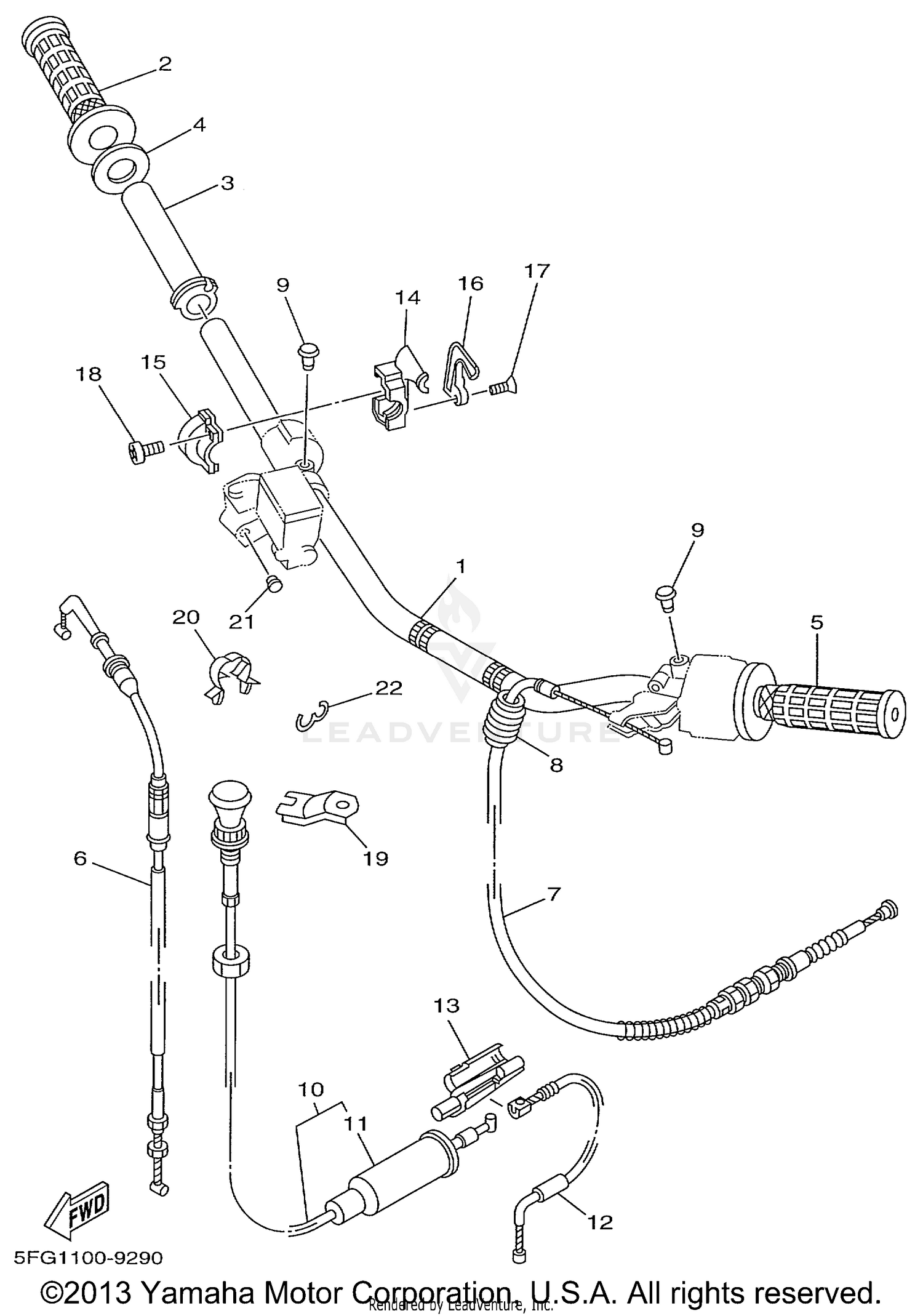 STEERING HANDLE CABLE