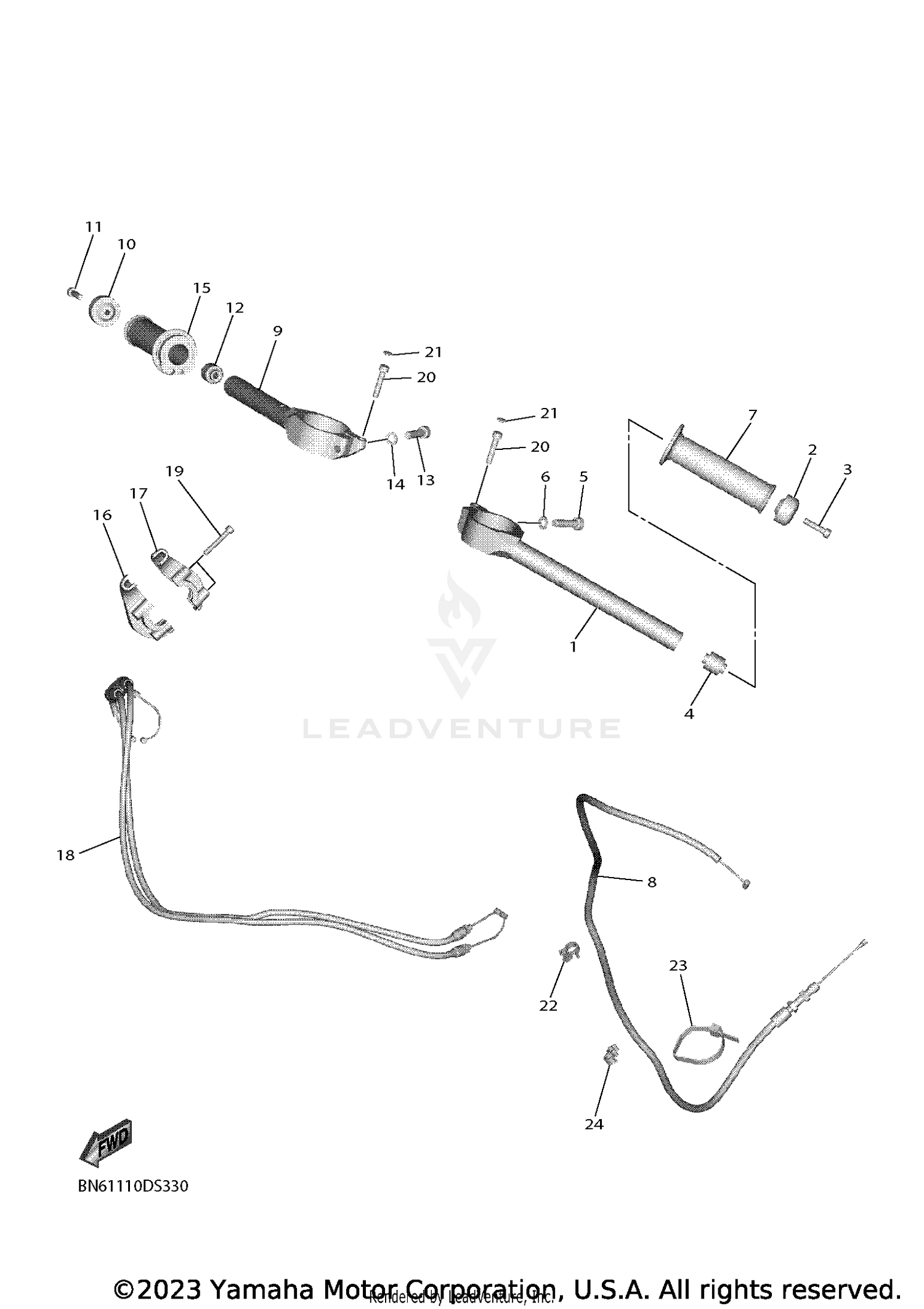 STEERING HANDLE CABLE