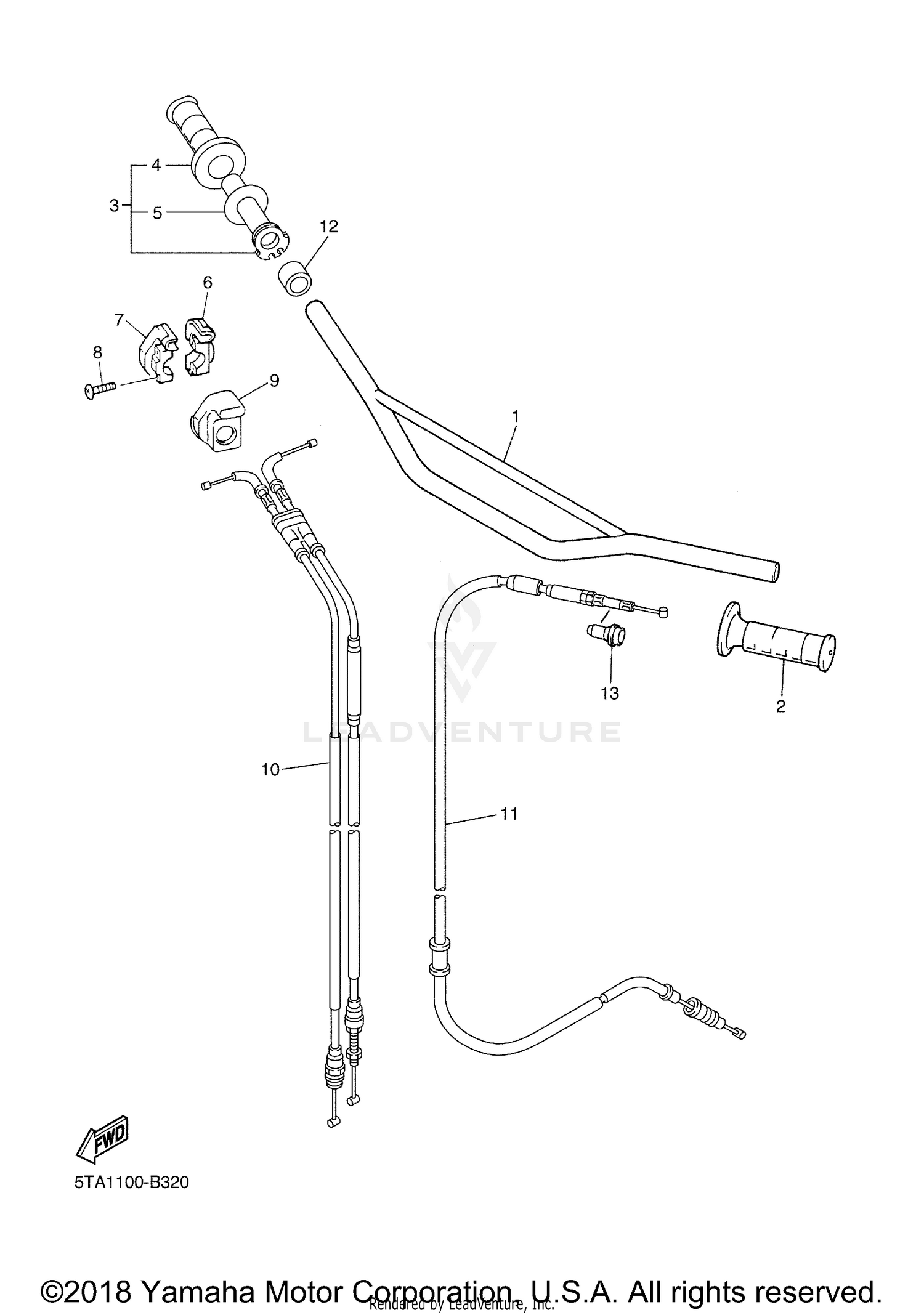 STEERING HANDLE CABLE