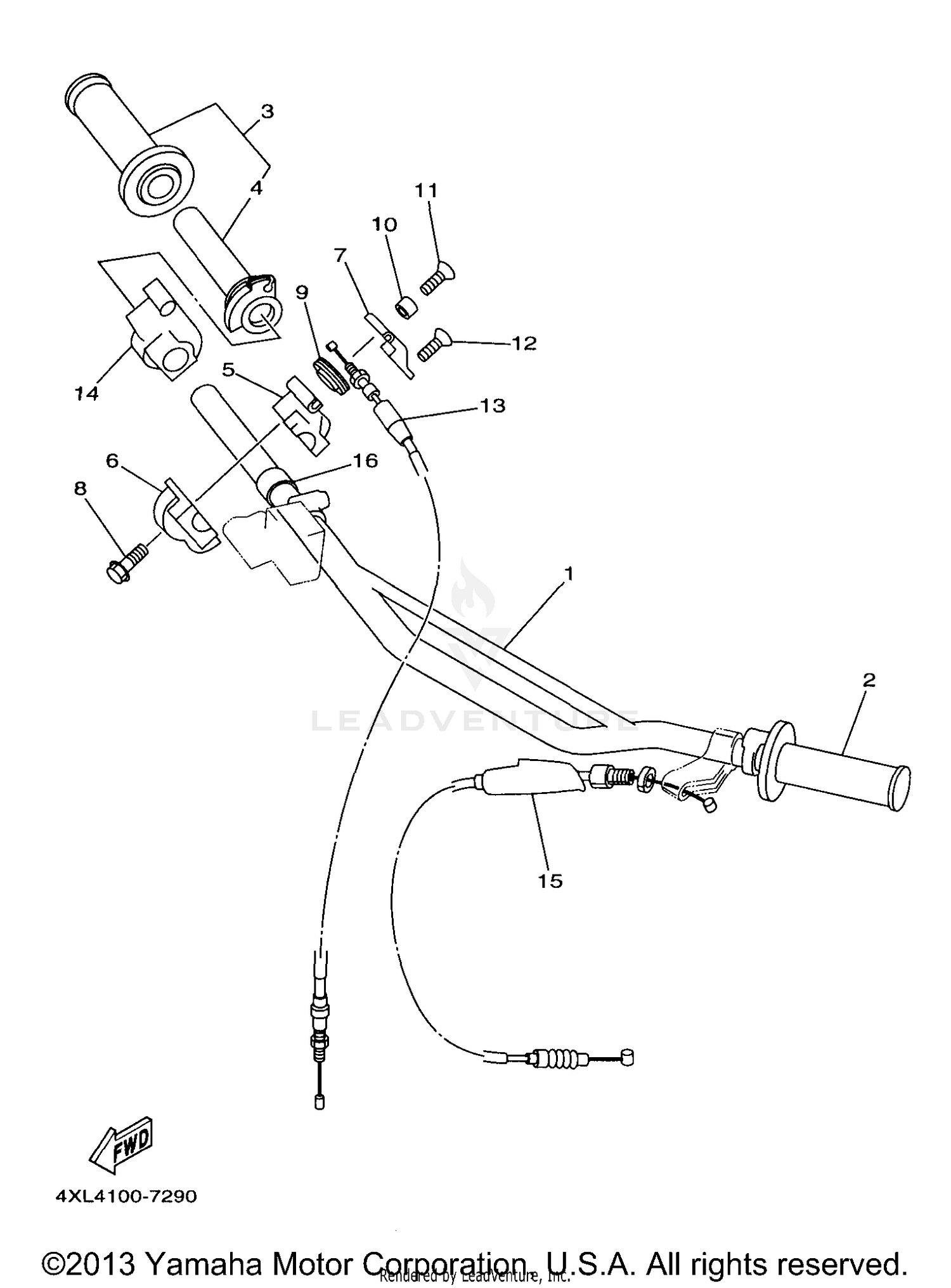 STEERING HANDLE - CABLE