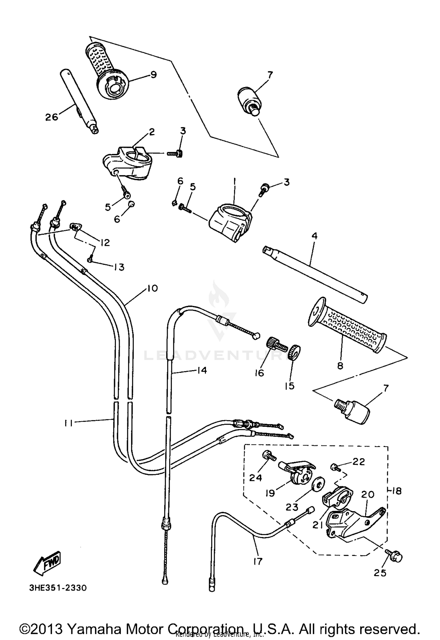 STEERING HANDLE CABLE