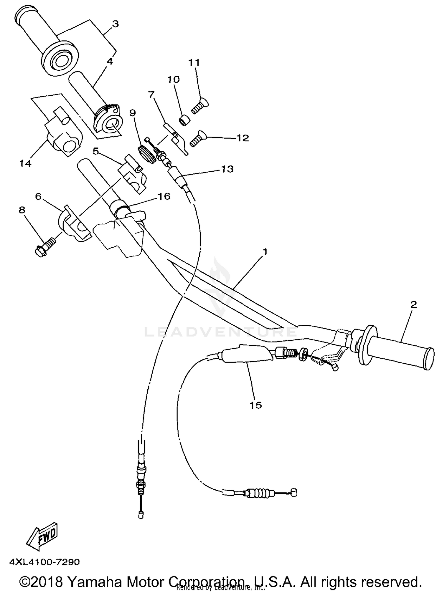 STEERING HANDLE CABLE
