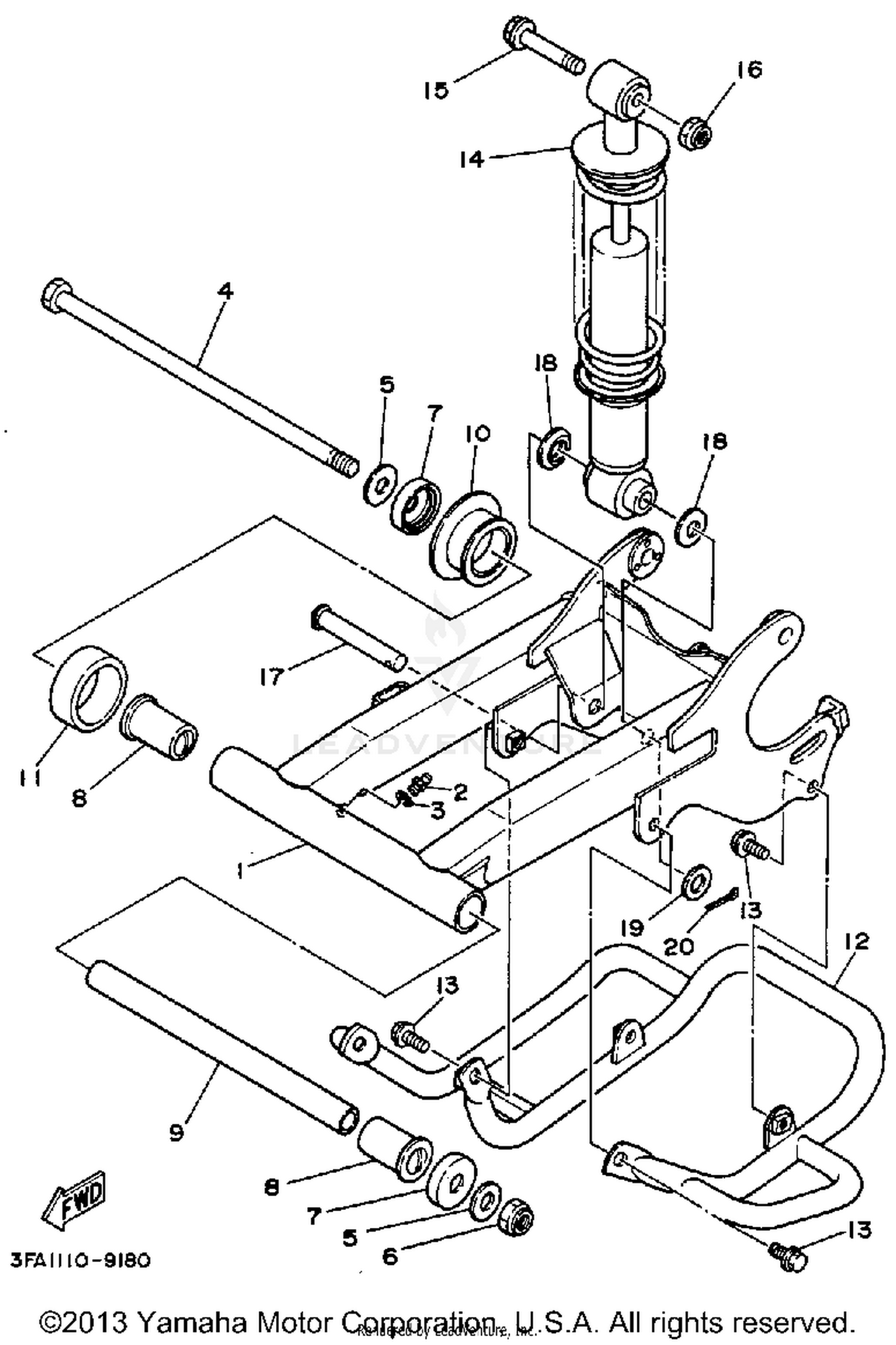 SWING ARM - REAR SHOCKS