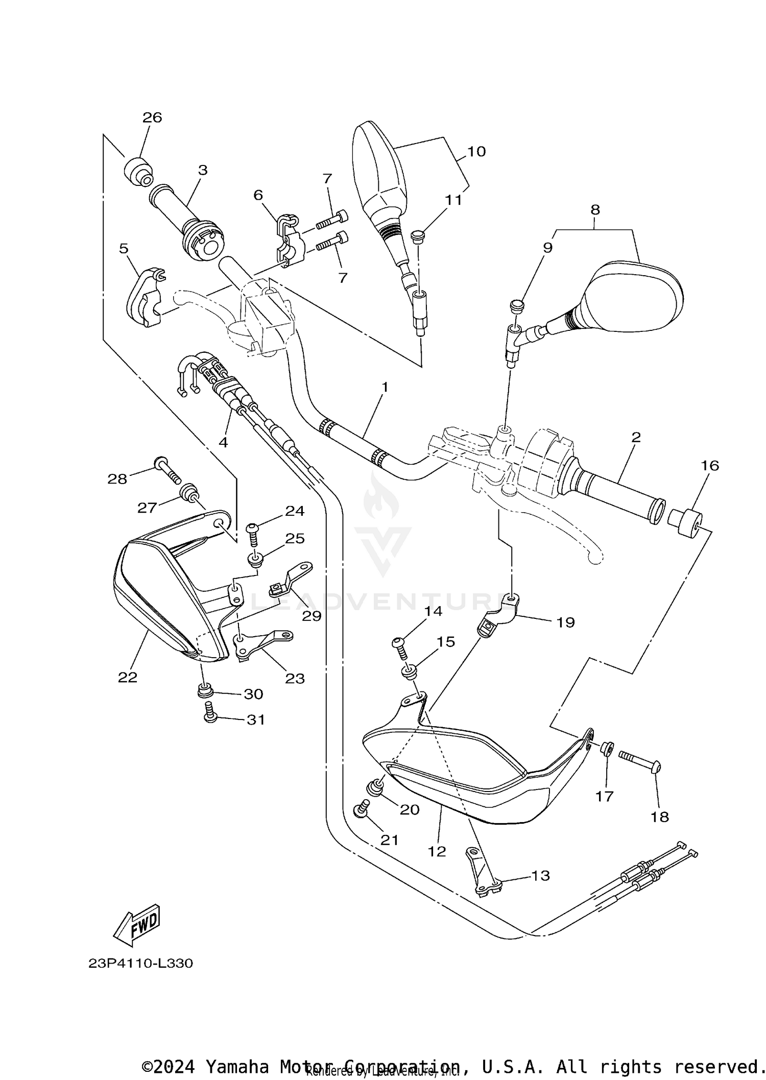 STEERING HANDLE CABLE