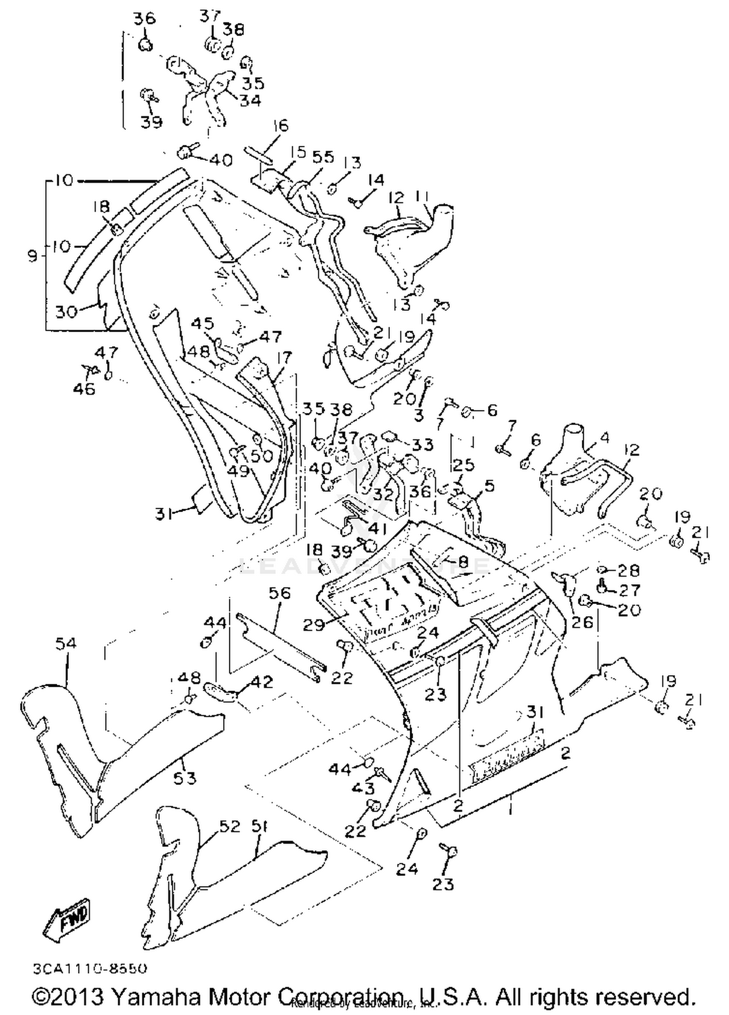 COWLING CALIFORNIA MODEL ONLY