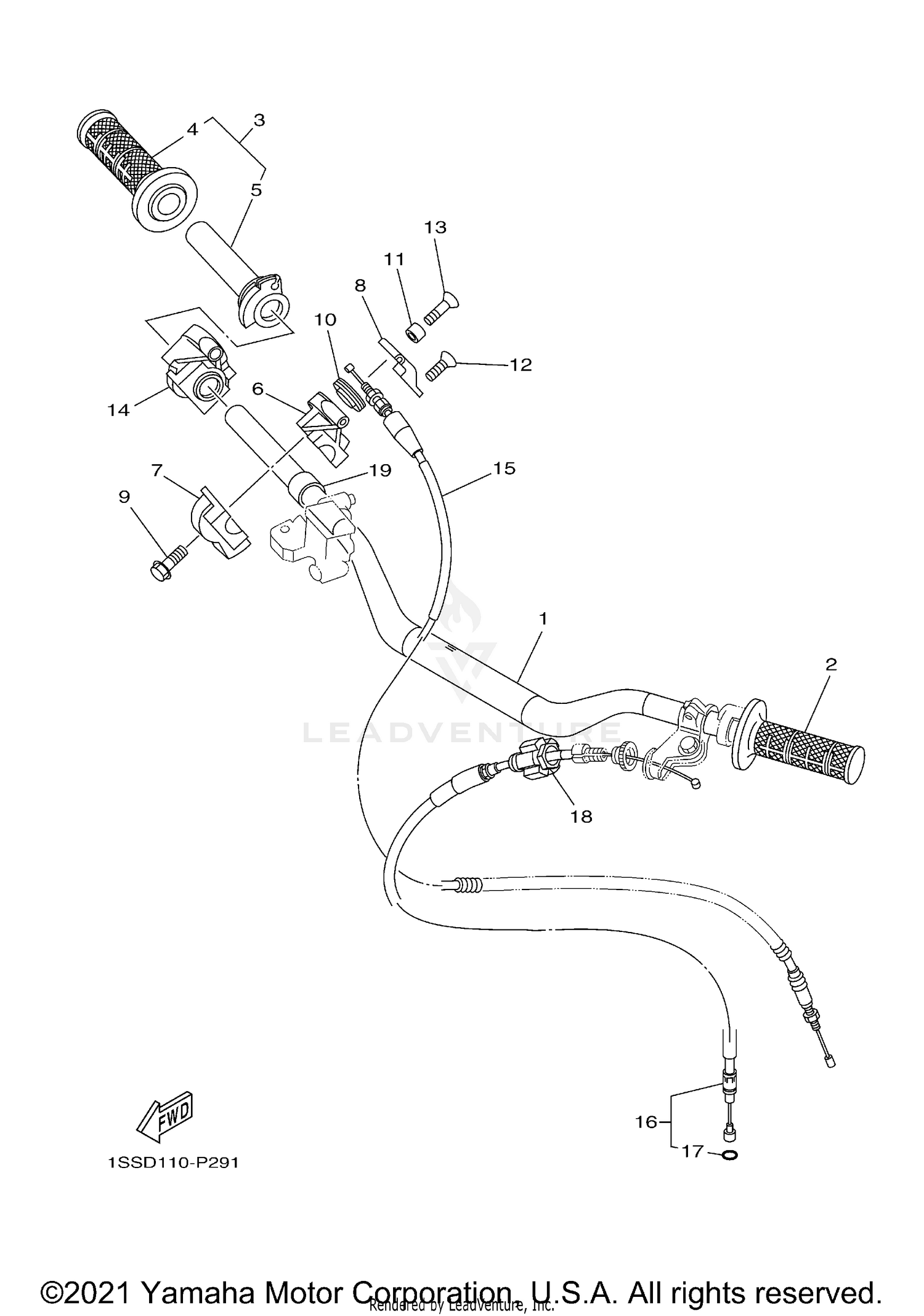 STEERING HANDLE CABLE