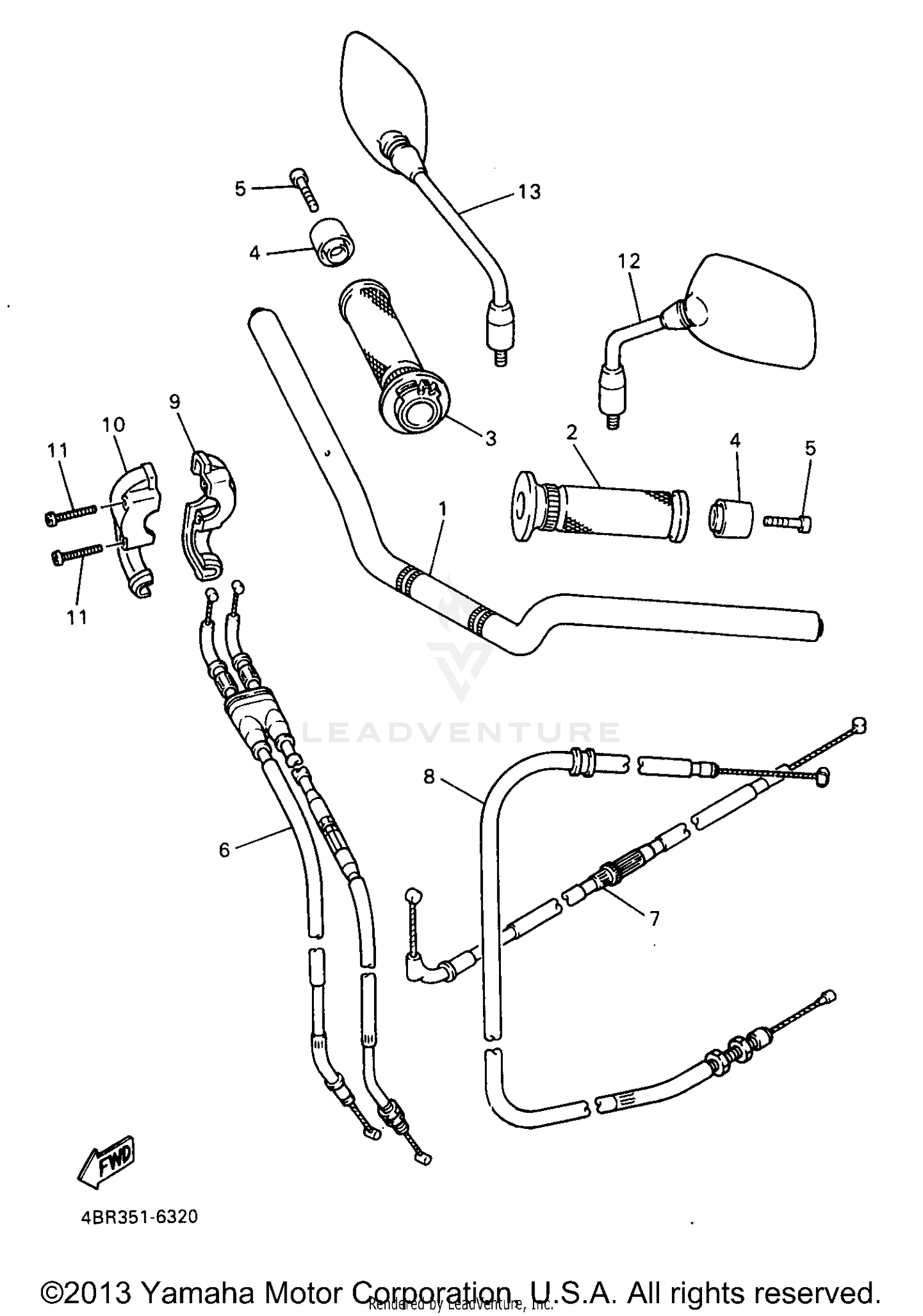 STEERING HANDLE CABLE