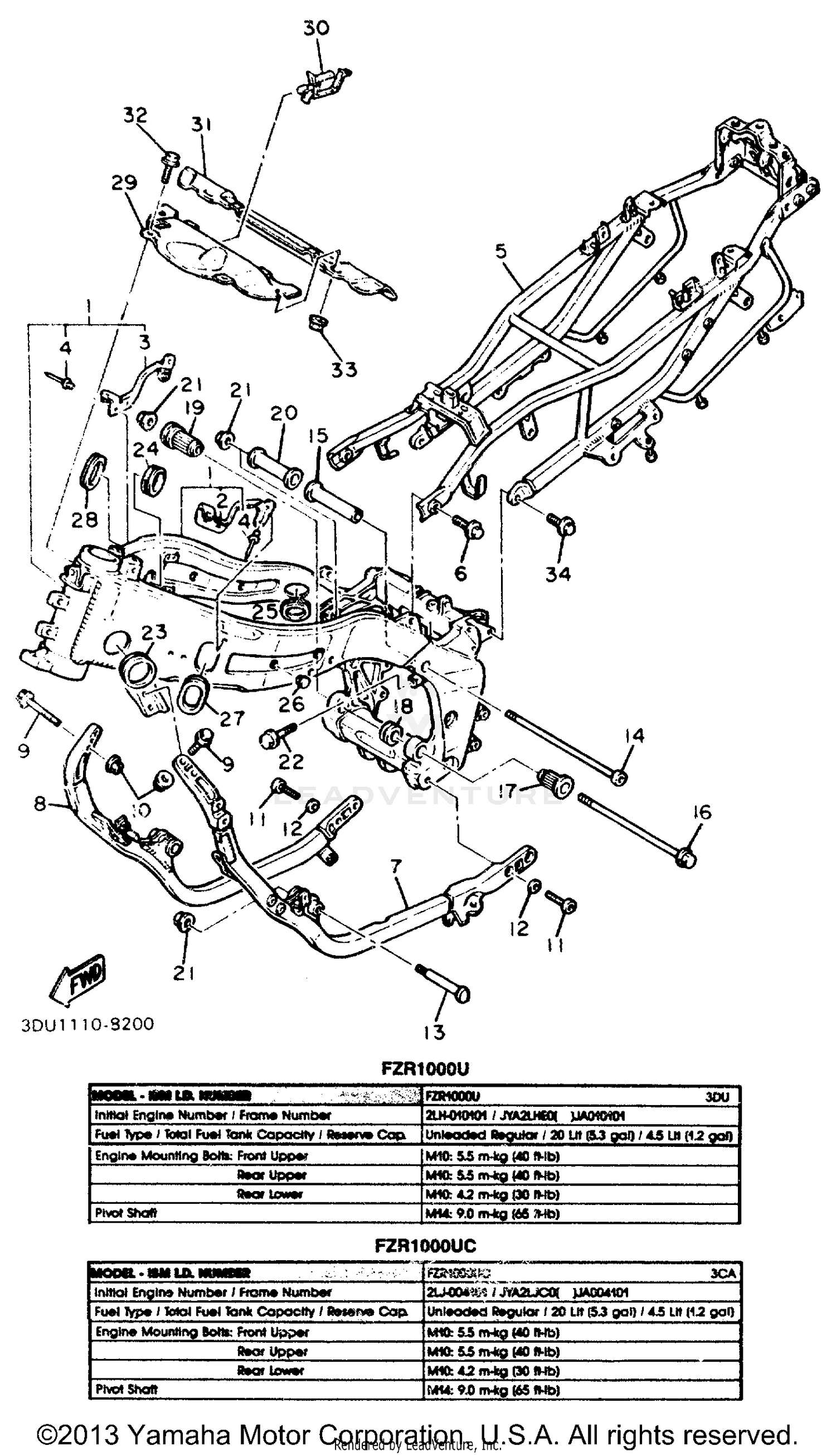 FRAME NONCALIFORNIA MODEL