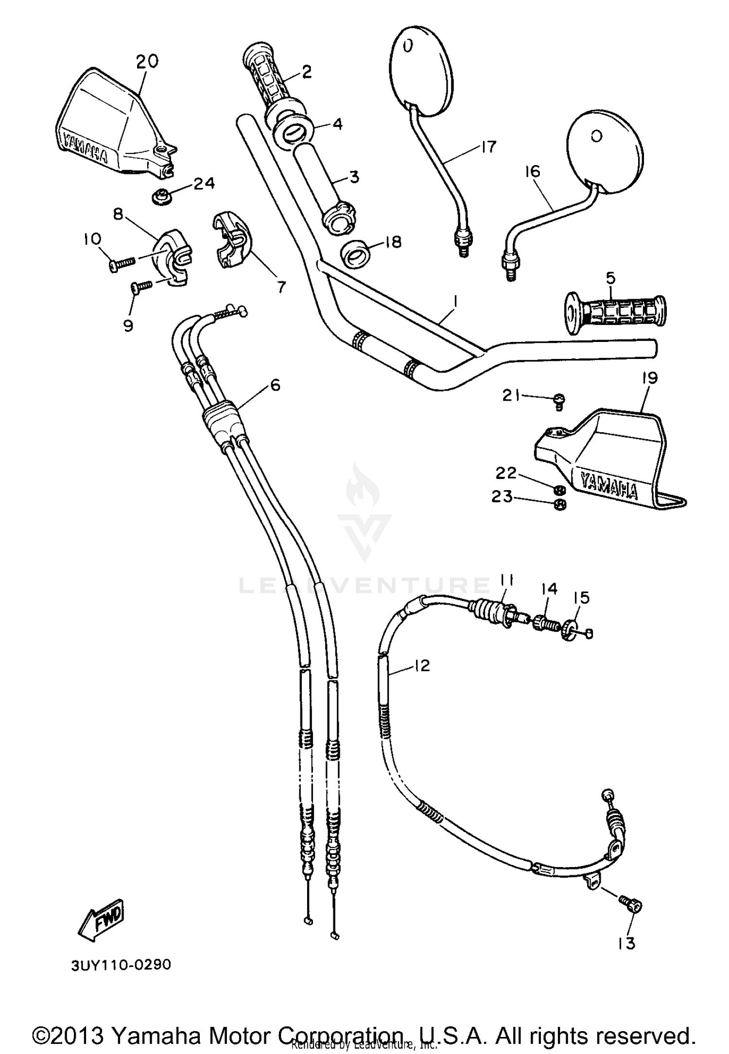 STEERING HANDLE CABLE